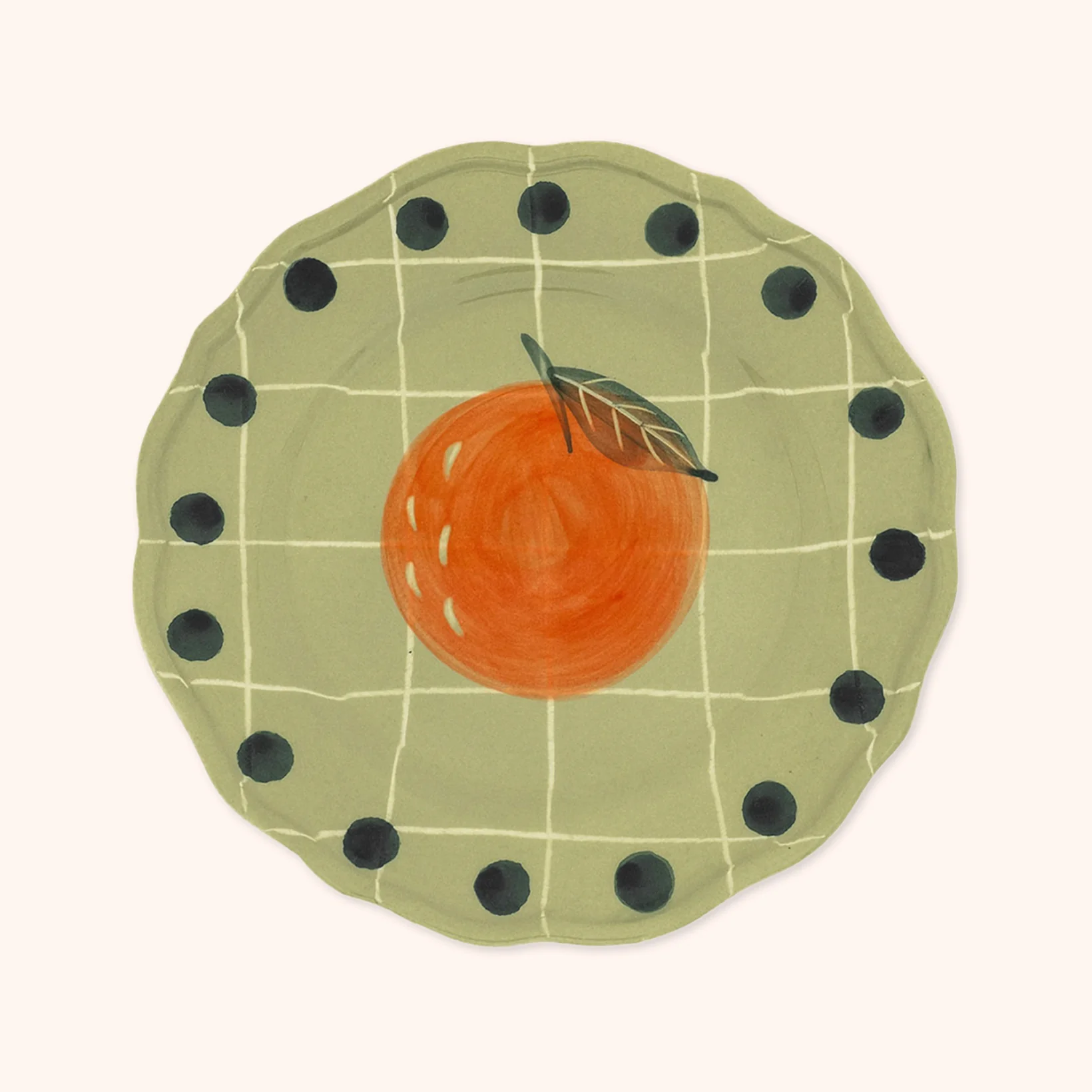 Prato Sobremesa Laranja Bitossi