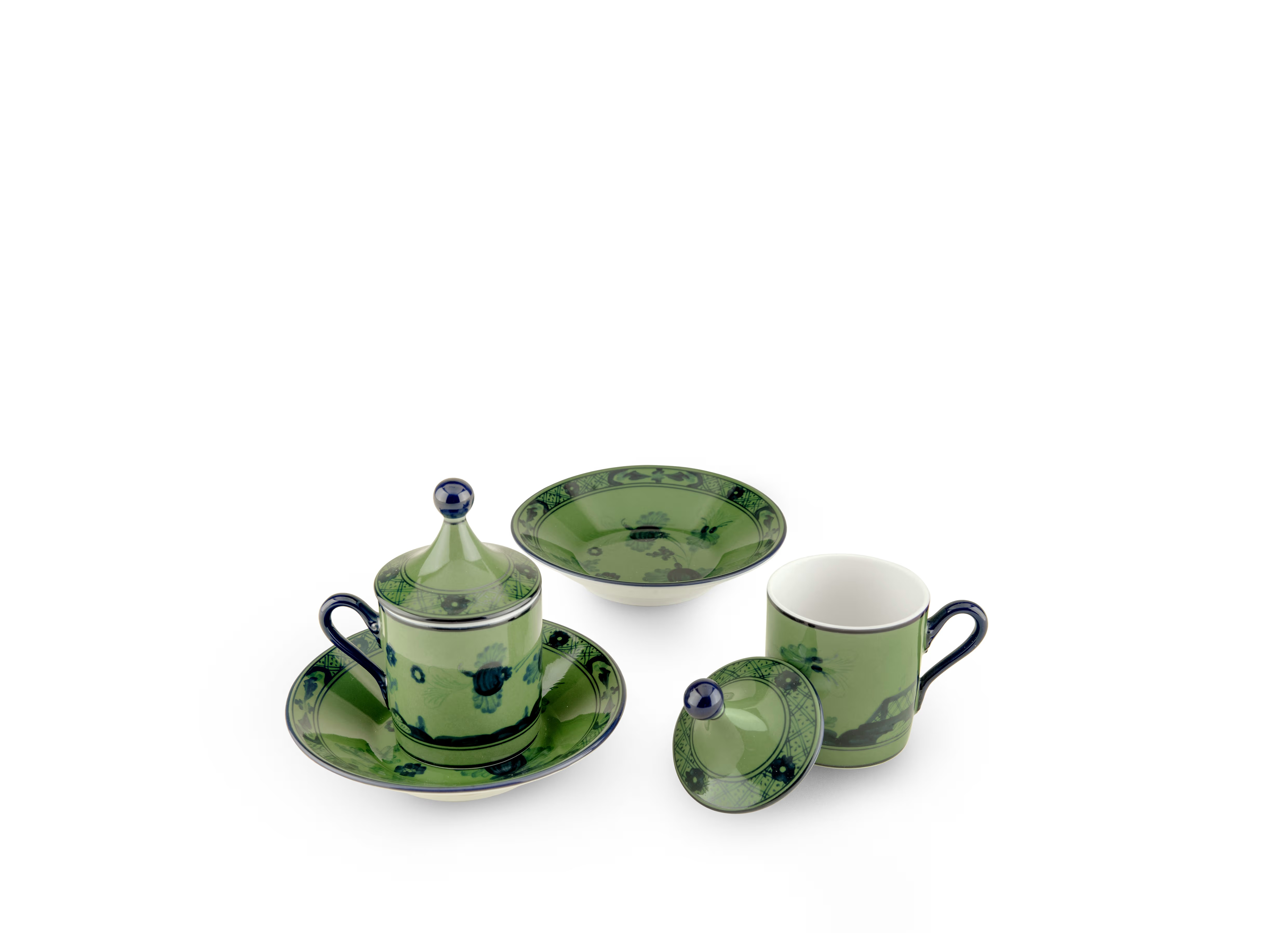 Set Xícara de Café Oriente Italiano Malachite