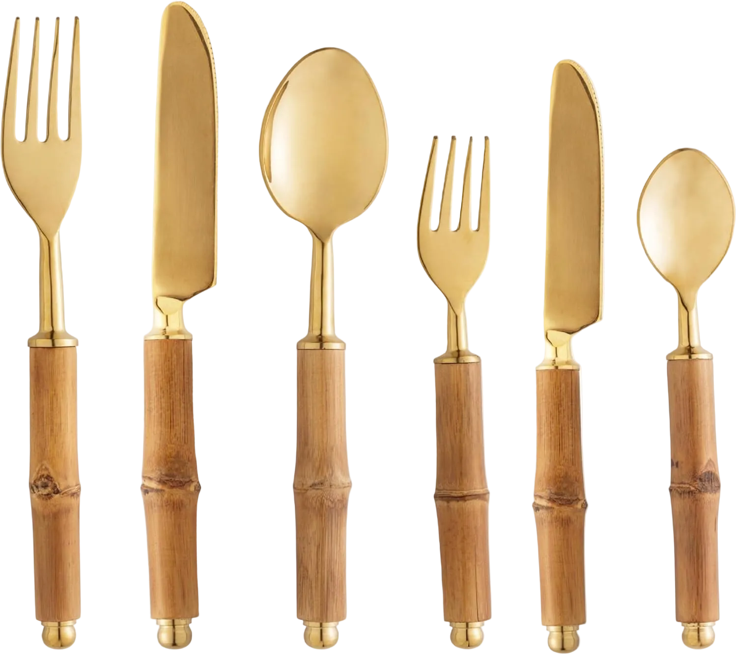 Set Faqueiro Bambu Dourado