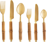 Set Faqueiro Bambu Dourado