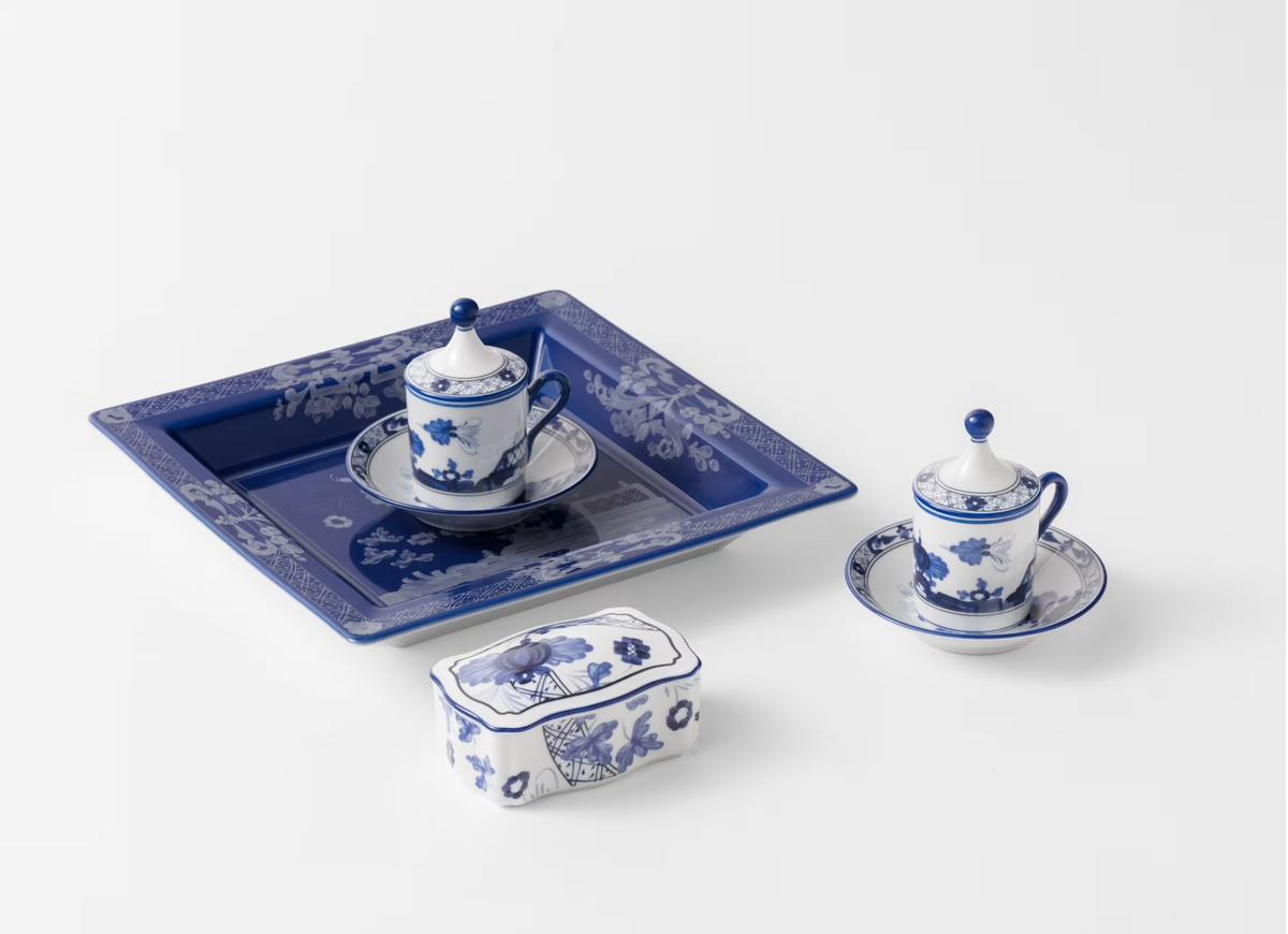 Set Xícara de Café Oriente Italiano Indaco