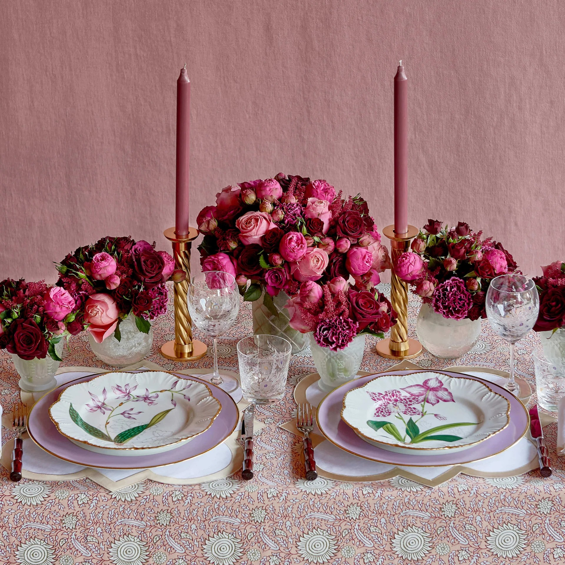 Set Prato Raso Orquídeas Pinto Paris