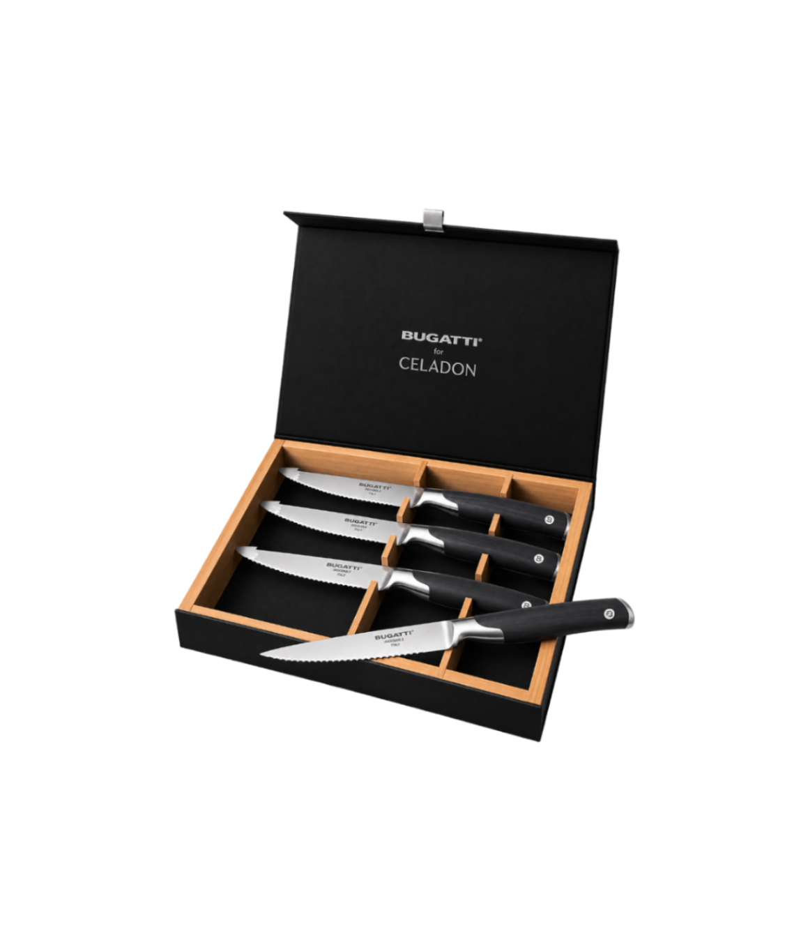 Set 4 Facas de Churrasco Bugatti + Celadon Auberge