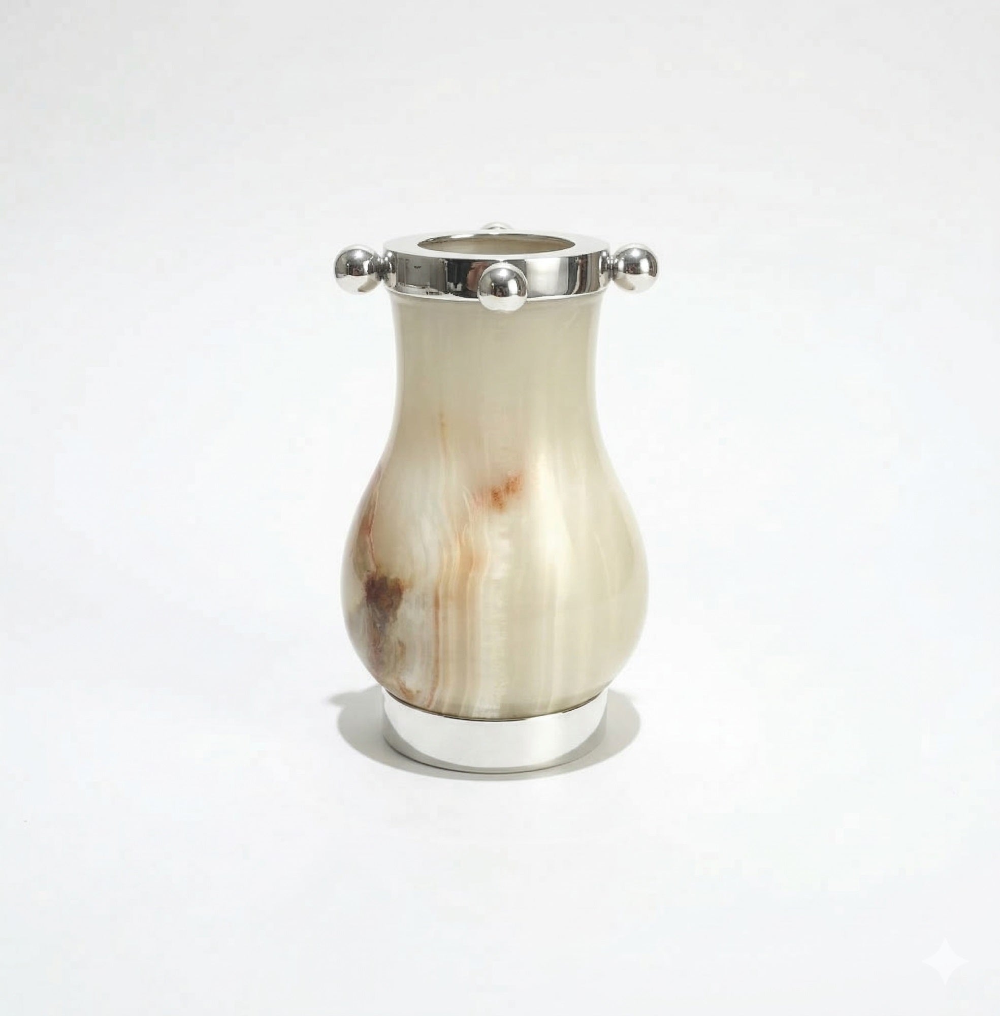 Vaso Petit Onix Esferas Prata