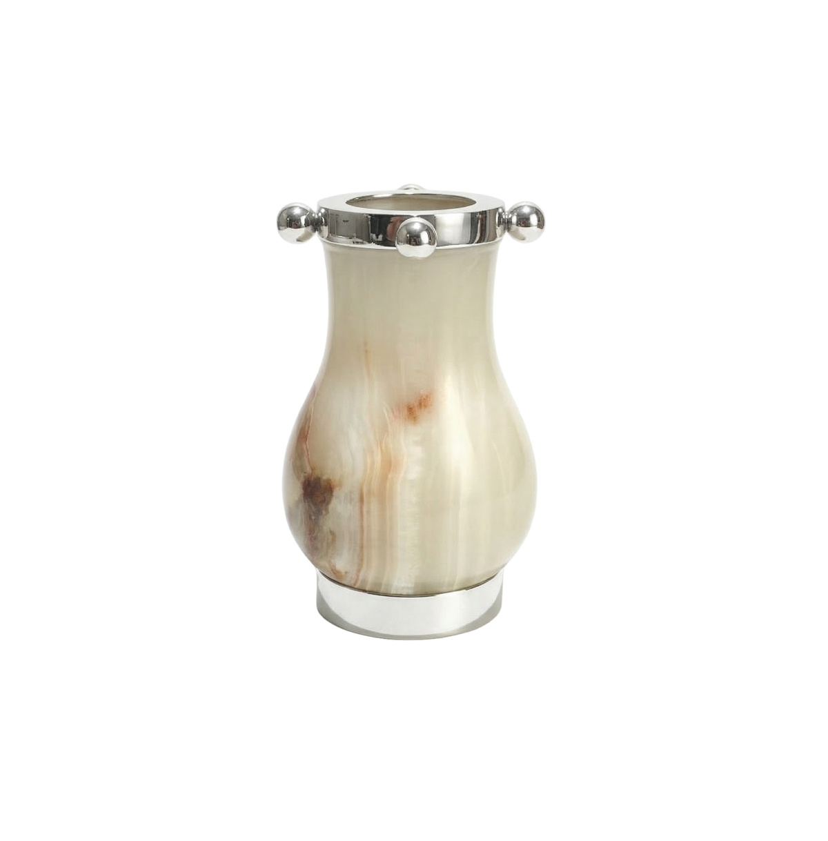 Vaso Petit Onix Esferas Prata
