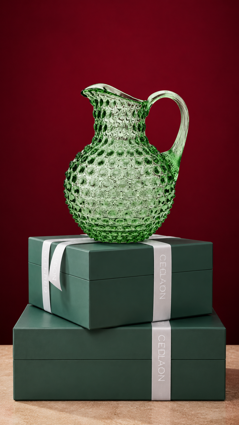Jarra Hobnail Verde Claro 2L