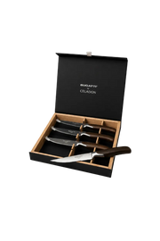Set Faca de Churrasco Bugatti + Celadon Madeira 4 Peças