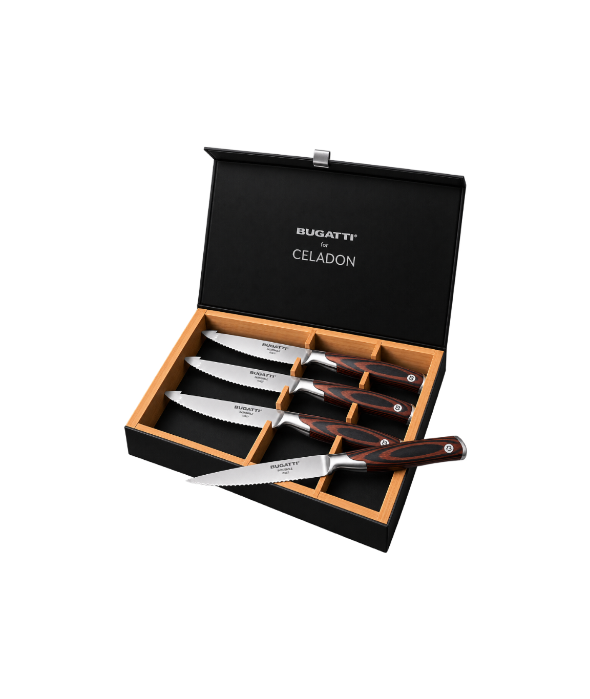 Set 4 Facas de Churrasco Bugatti + Celadon Osteria