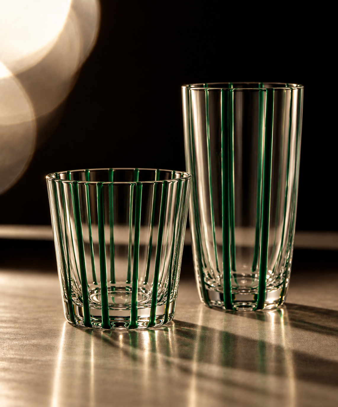 Copo Long Drink Listras Verde