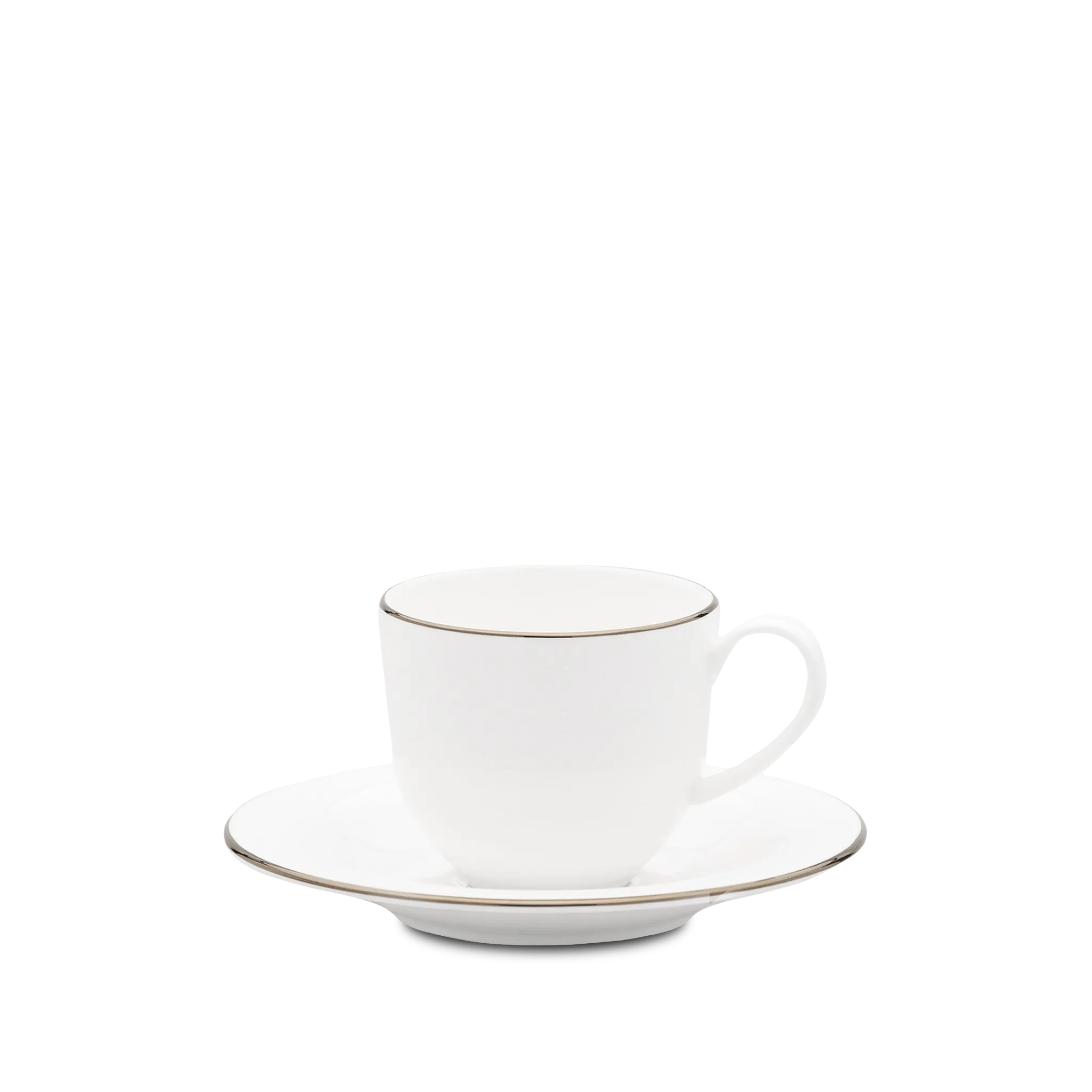 Xícara de café do Aparelho de Jantar Bistrô Silver 42 Peças.