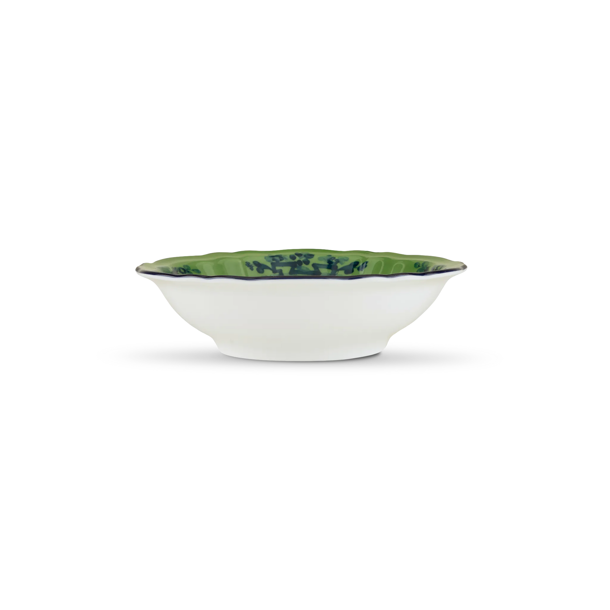 Vista lateral do Bowl Oriente Italiano Malachite.