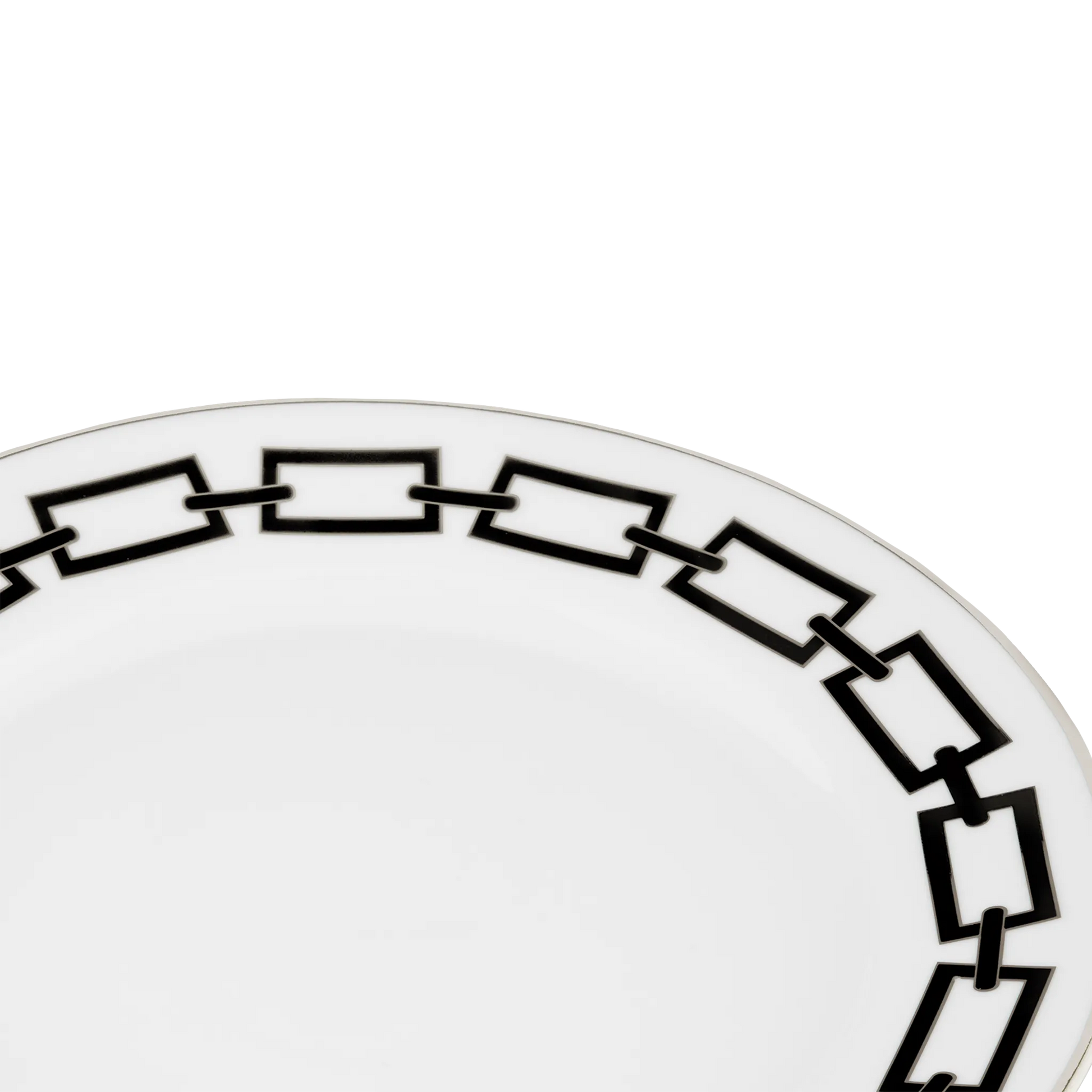 Detalhe do Prato Raso Catene Nero.