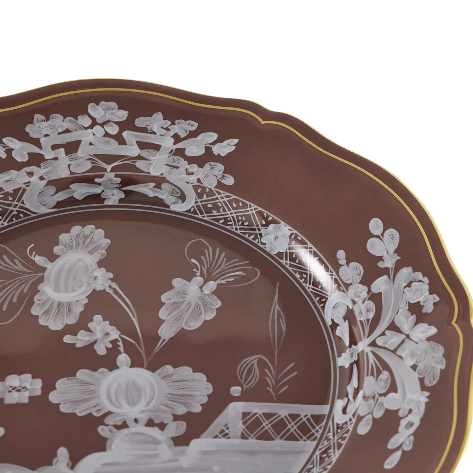 Detalhe do Prato Raso Oriente Italiano Castagna.