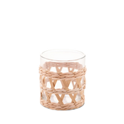 Copo Short Drink Rattan Bege.