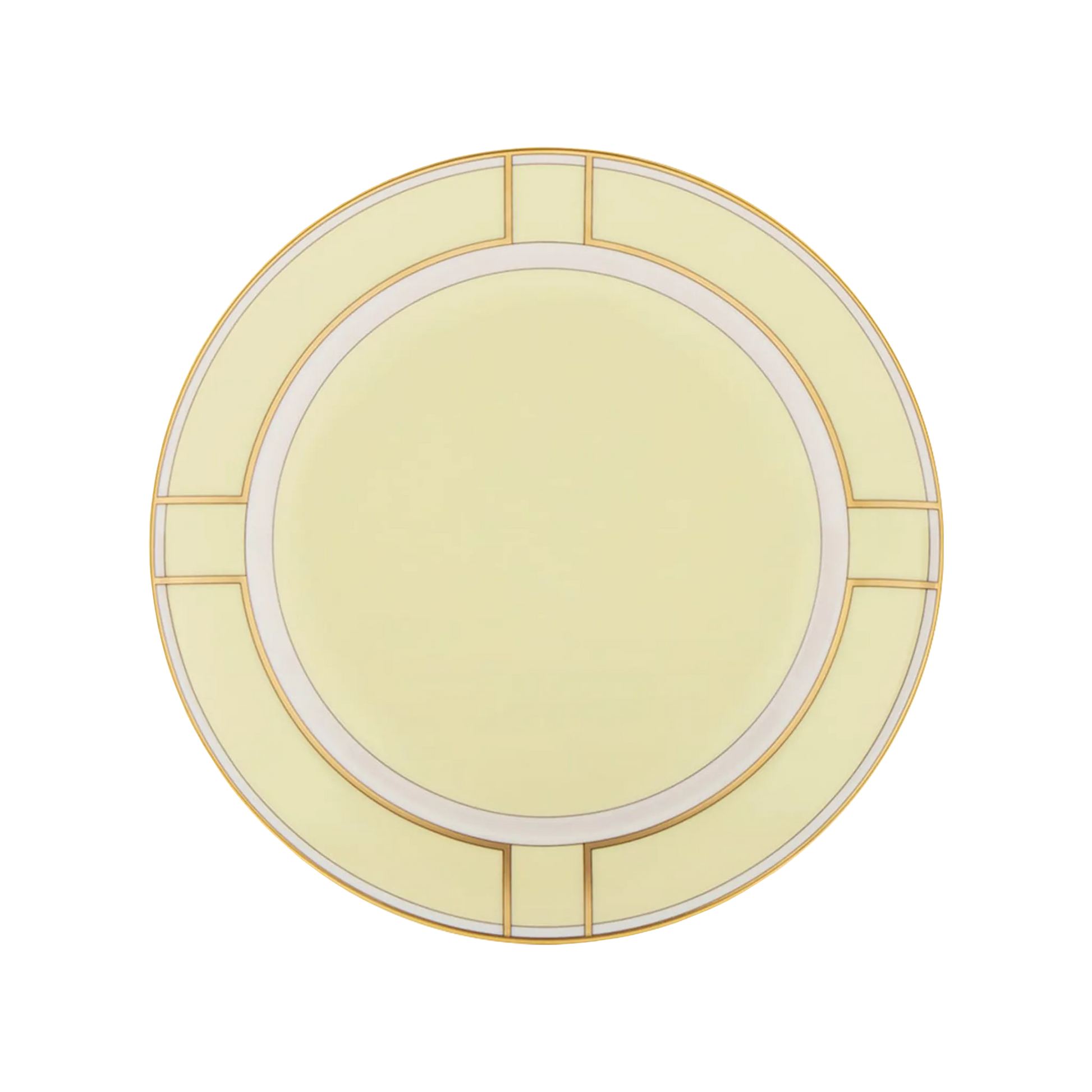 Vista frontal do Prato Sobremesa Diva Giallo.