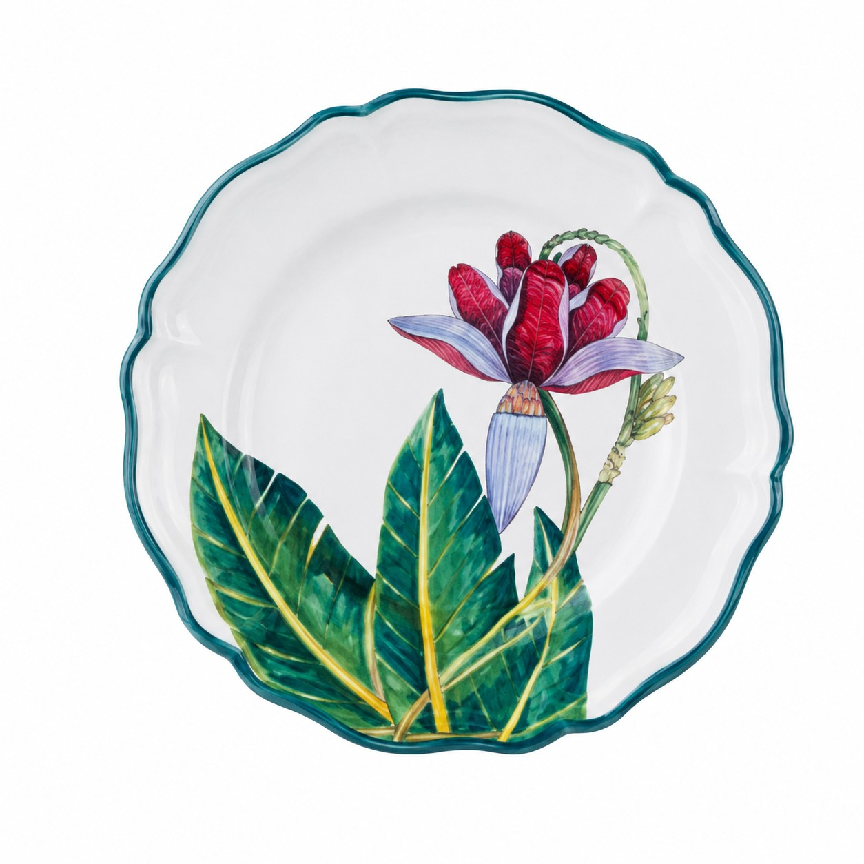 Prato Raso Orquídea Brasileira Vinho Marcelo Antunes