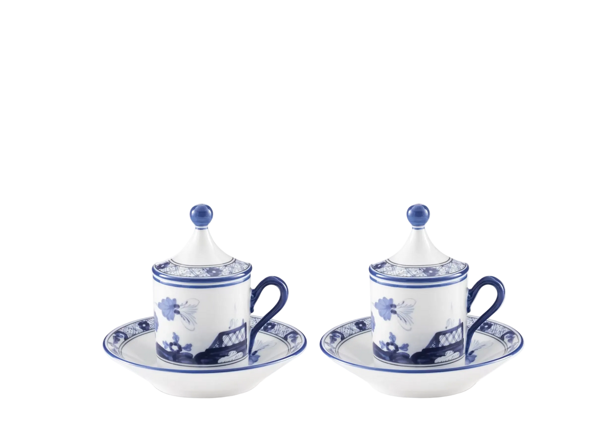 Set Xícara de Café Oriente Italiano Indaco