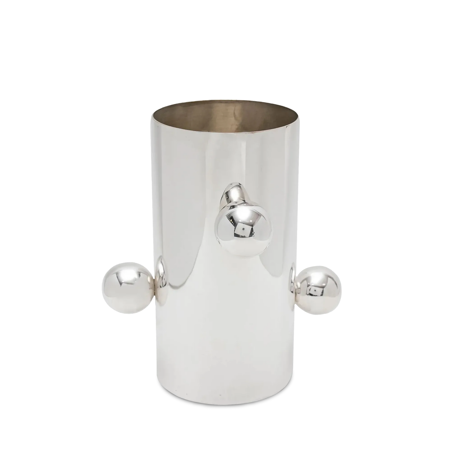 Vaso Esferas Prata M.