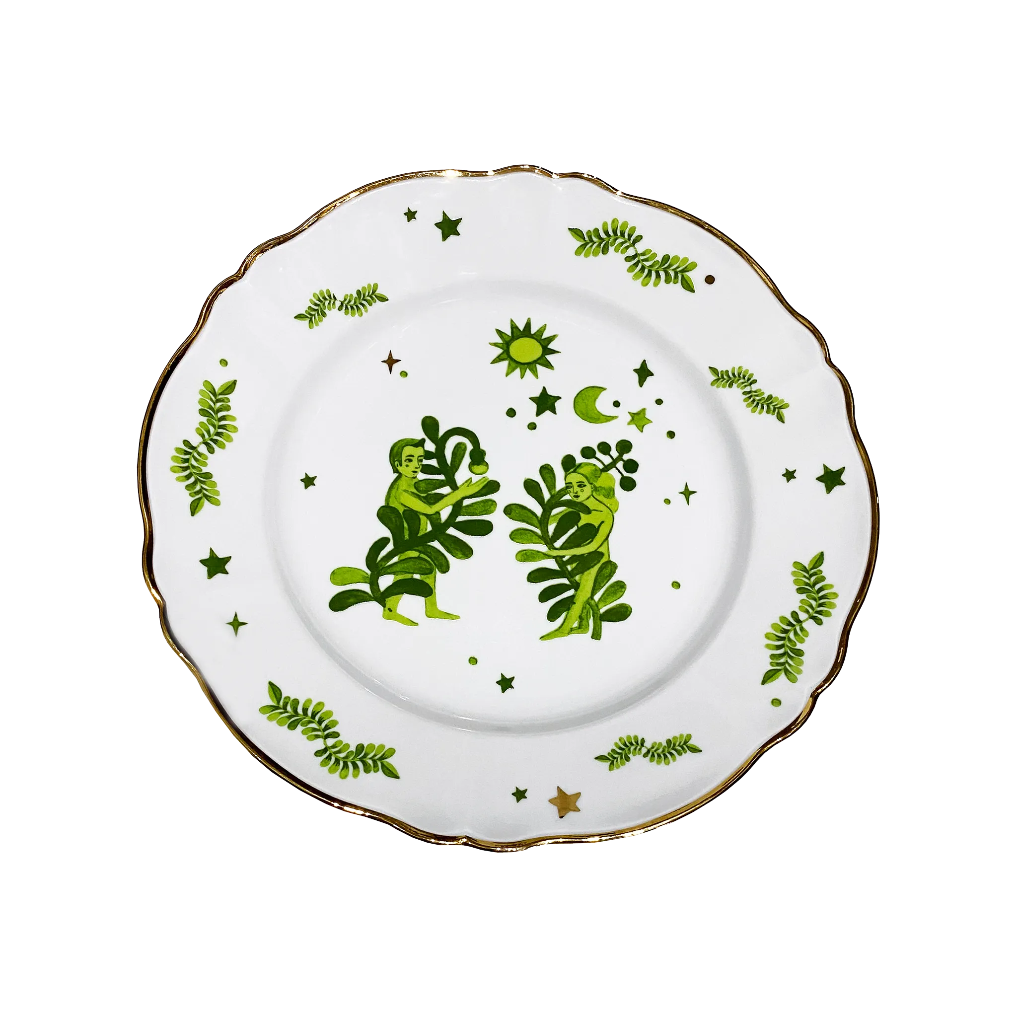 Prato Raso Floral Verde.