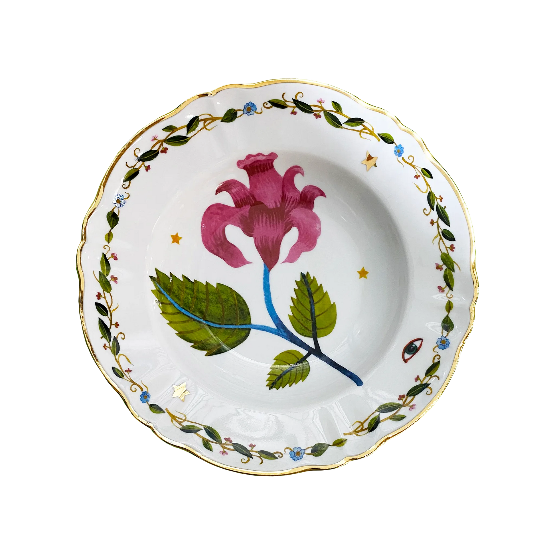 Prato Fundo Floral Vintage.