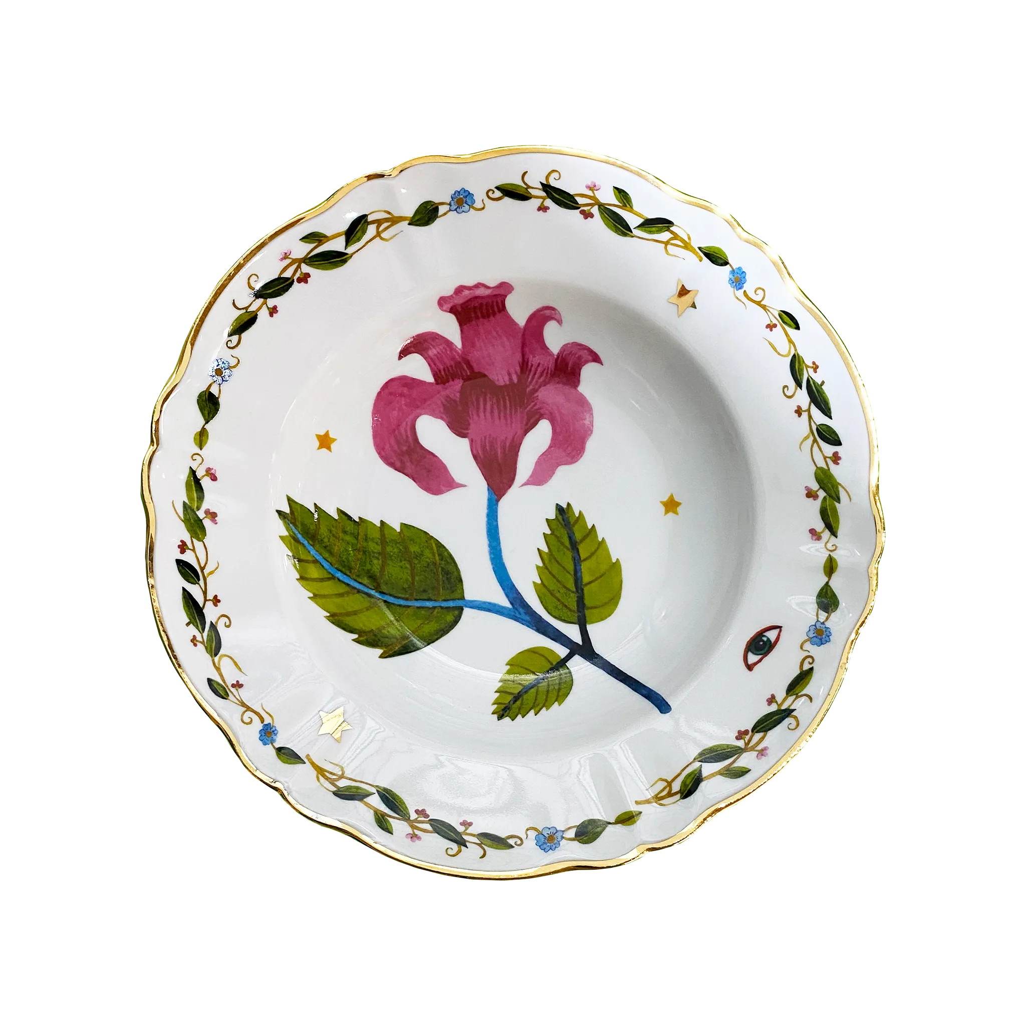 Prato Fundo Floral Vintage.