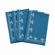 Set 4 Guardanapos Azul Orquídeas Brasileira Marcelo Antunes