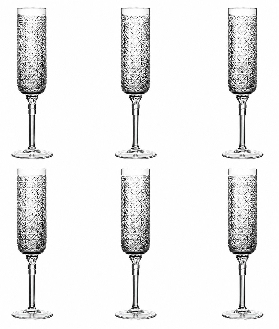 Jogo de 6 Taças Champagne Simetria