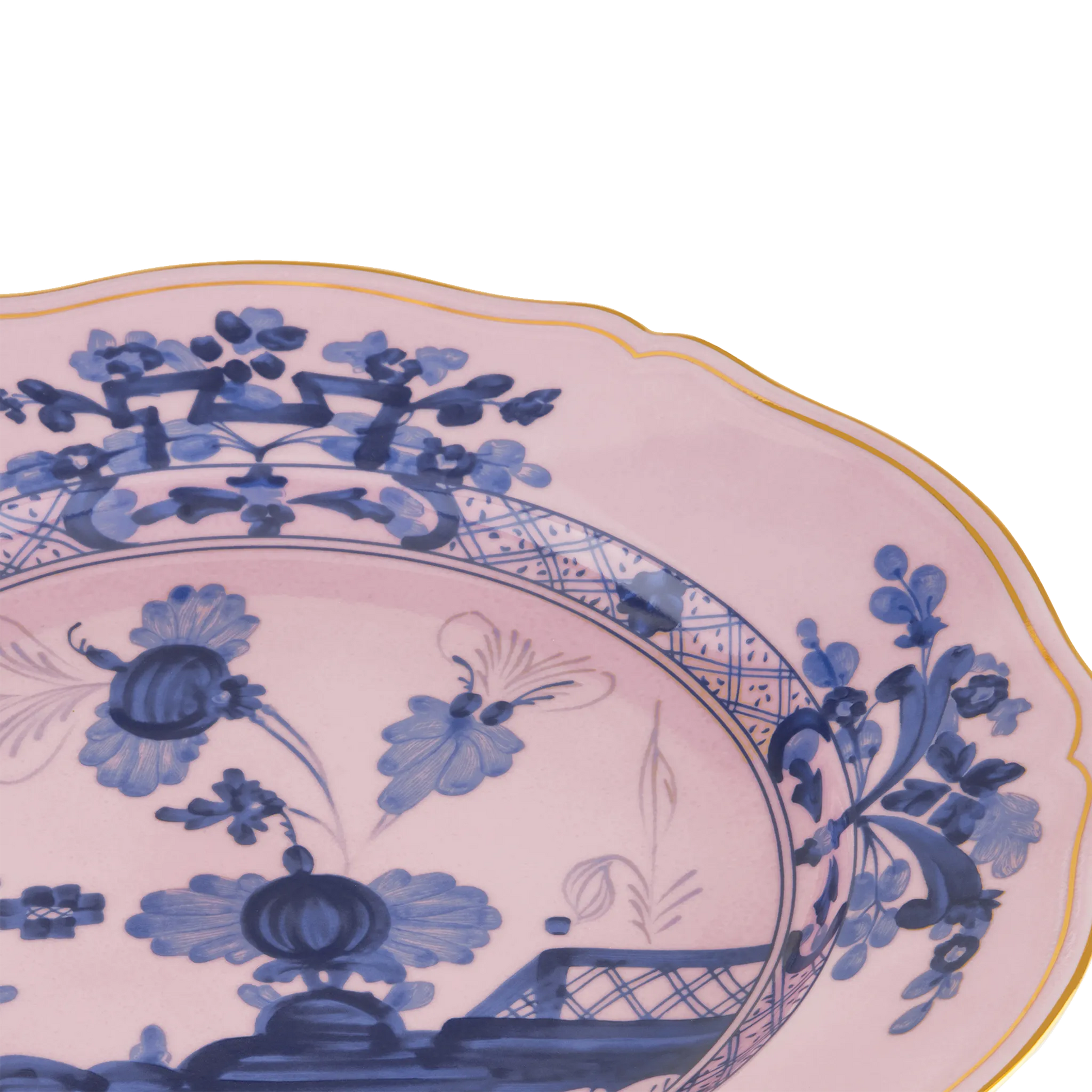 Detalhe do Prato Raso Oriente Italiano Azalea.