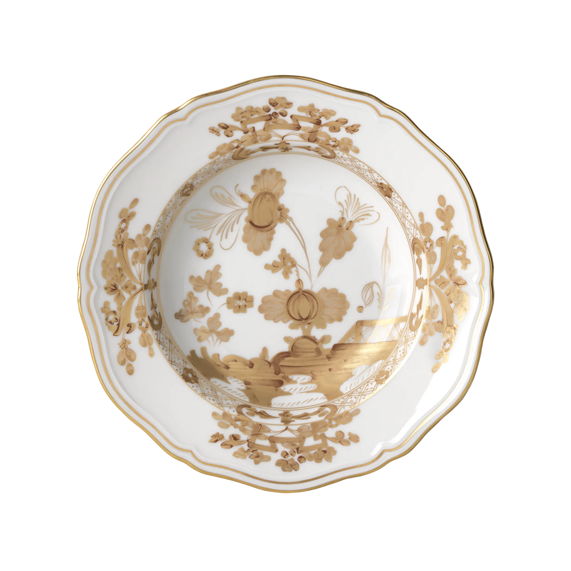 Vista frontal do Prato Massa Oriente Italiano Aurum.
