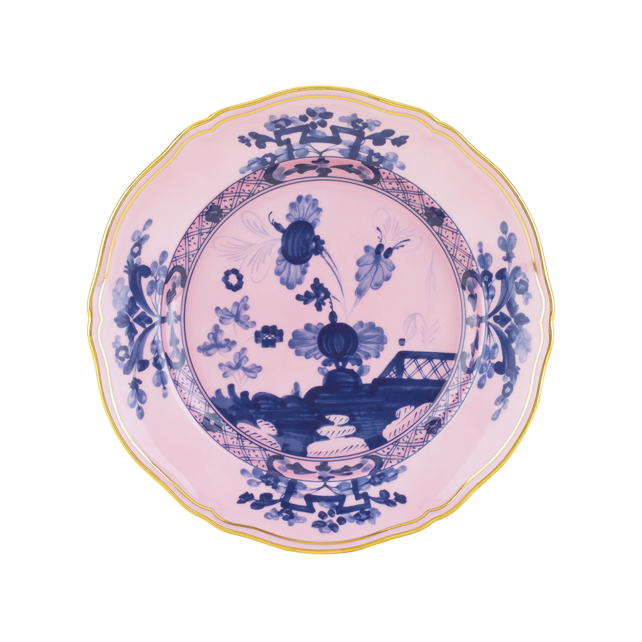 Vista frontal do Prato Sobremesa Oriente Italiano Azalea.