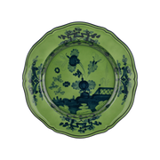 Vista frontal do Prato Raso Oriente Italiano Malachite.