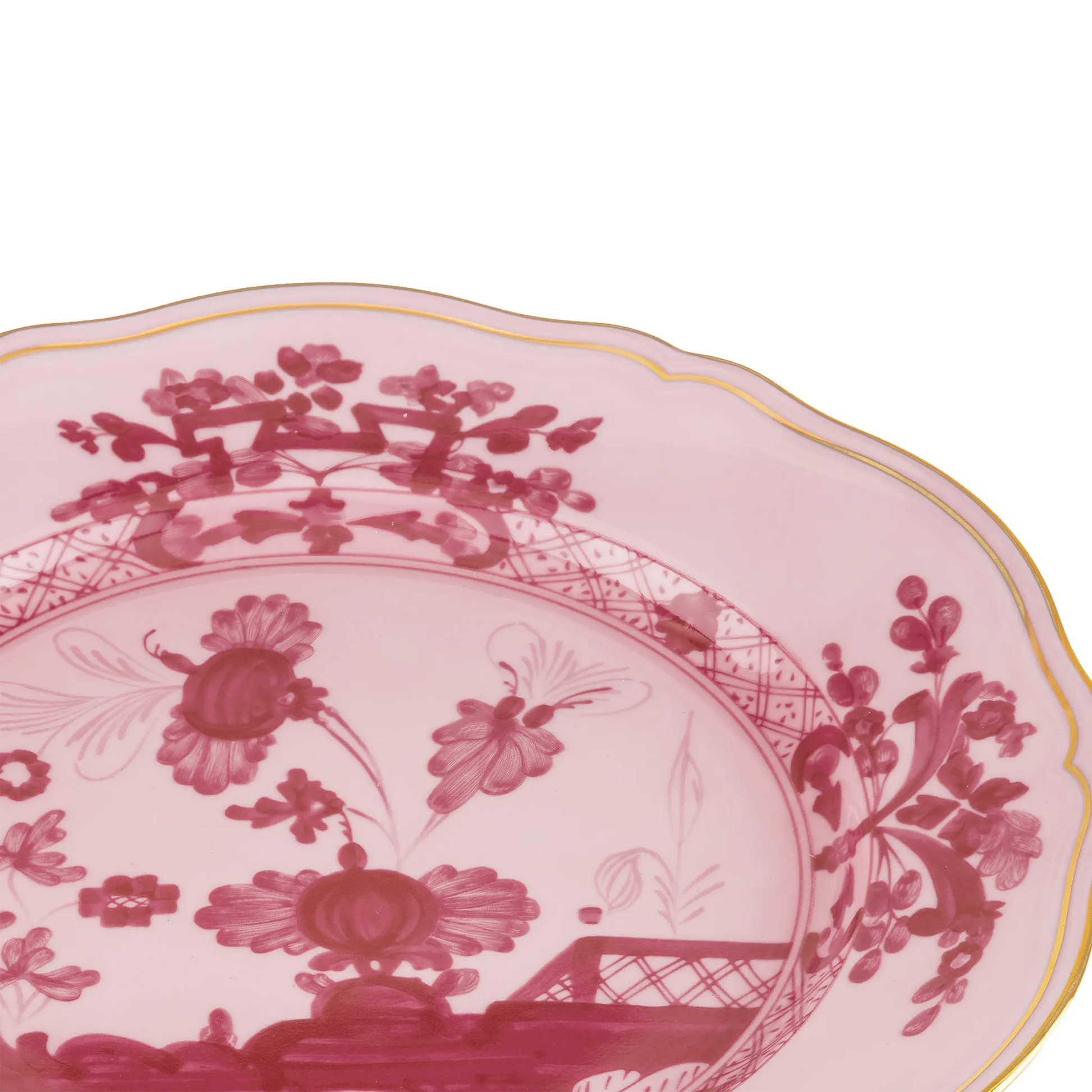 Detalhe do Prato Raso Oriente Italiano Porpora.