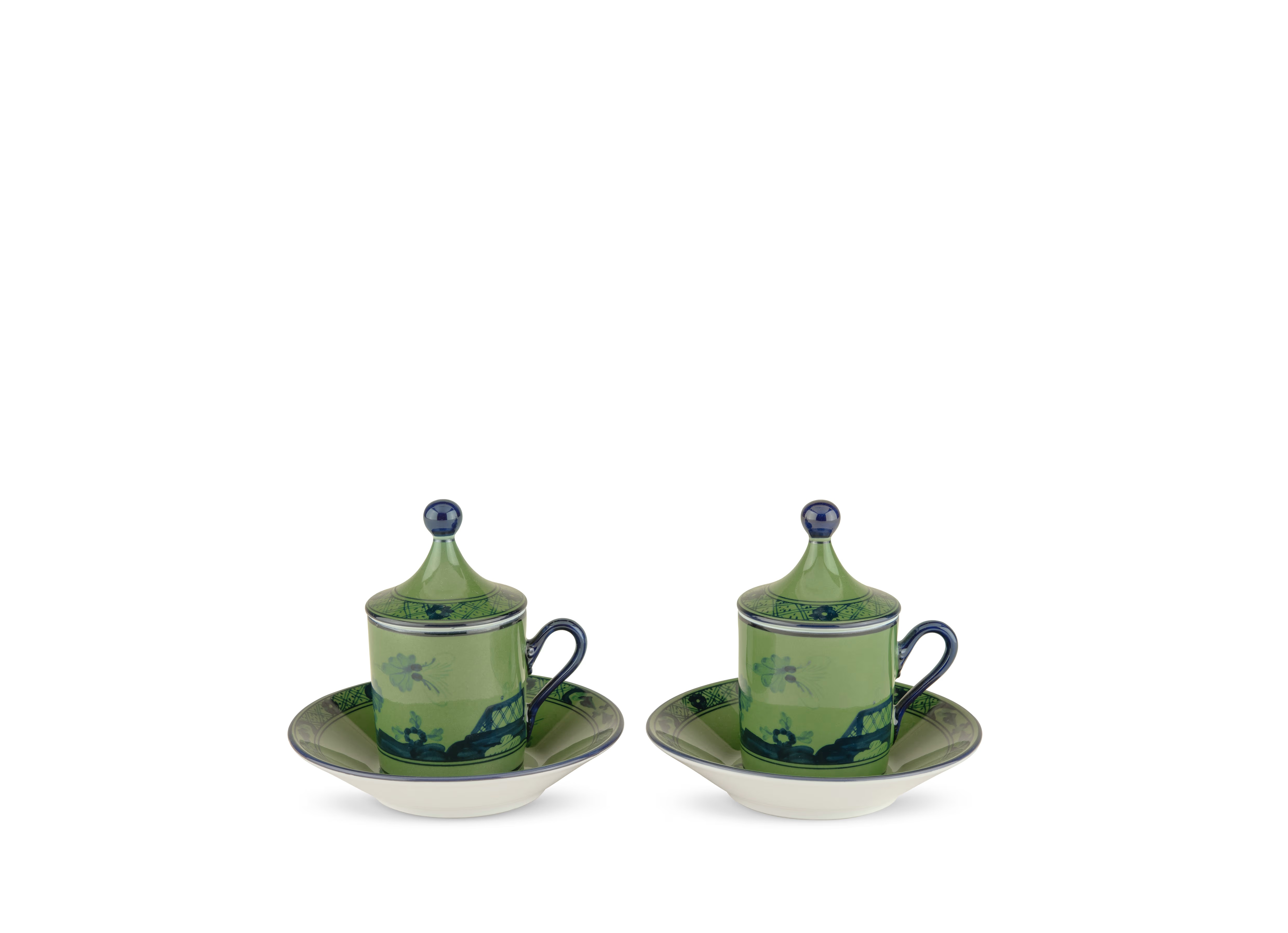 Set Xícara de Café Oriente Italiano Malachite