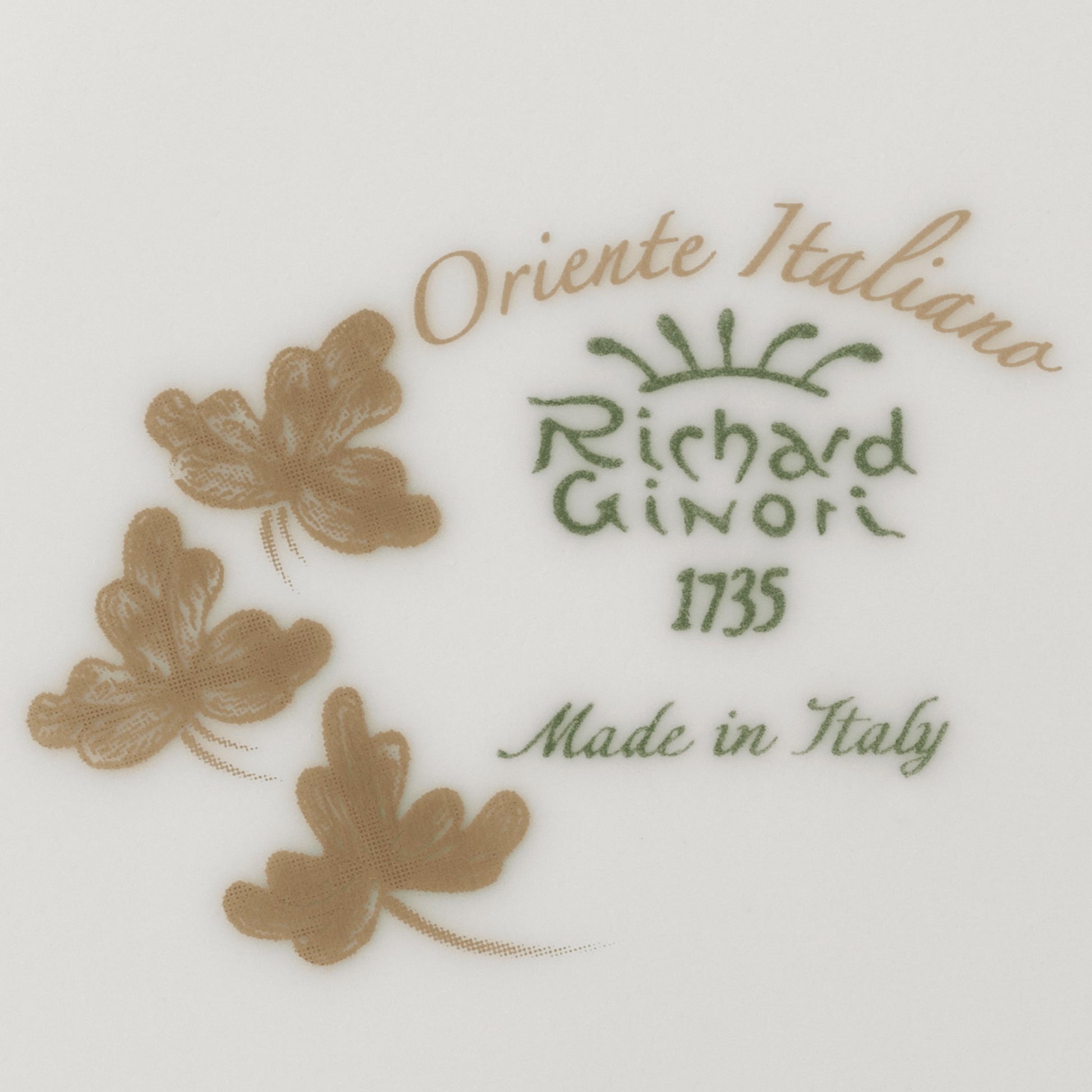 Detalhe do verso do Prato Pão Oriente Italiano Rubrum.