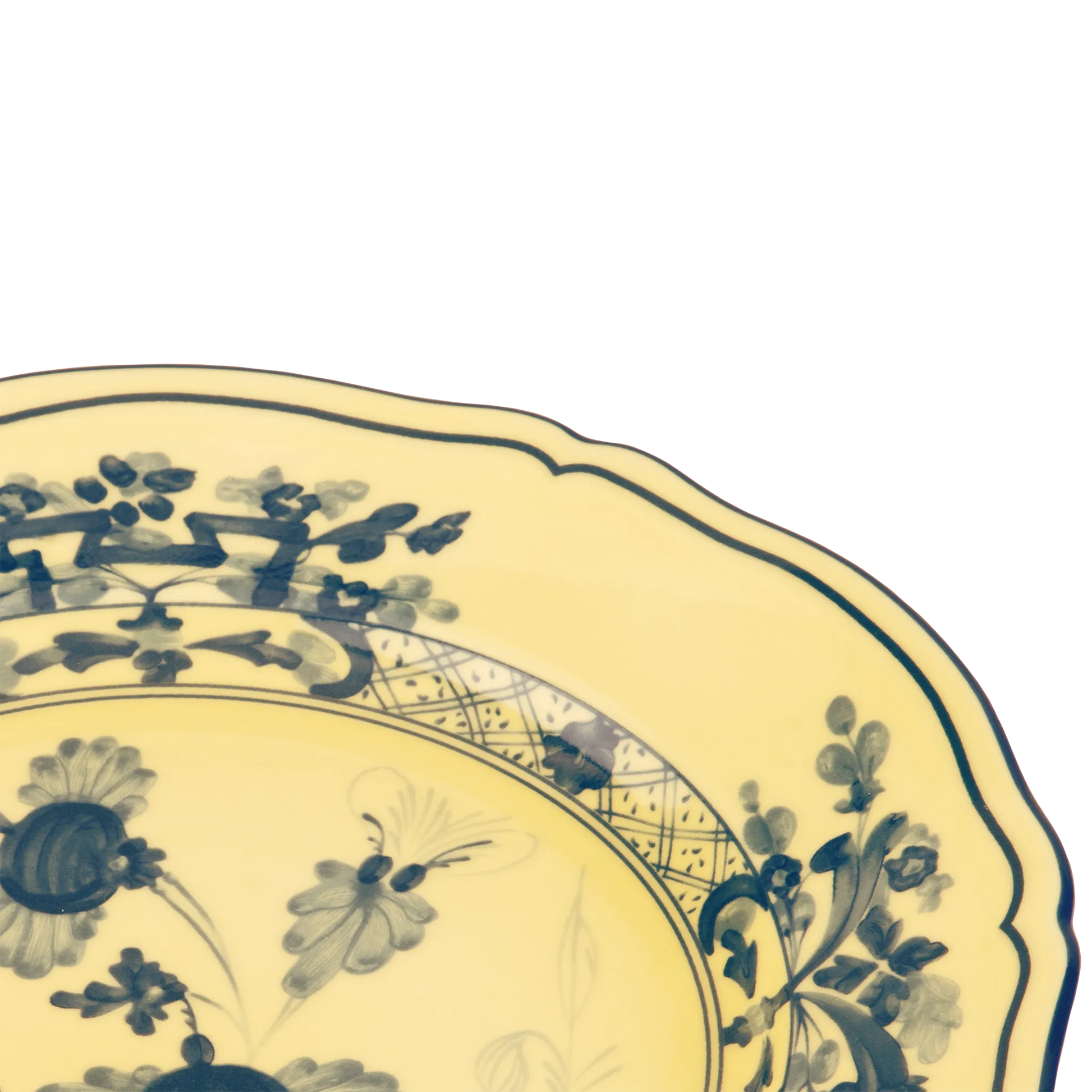 Detalhe do Prato Sobremesa Oriente Italiano Citrino.