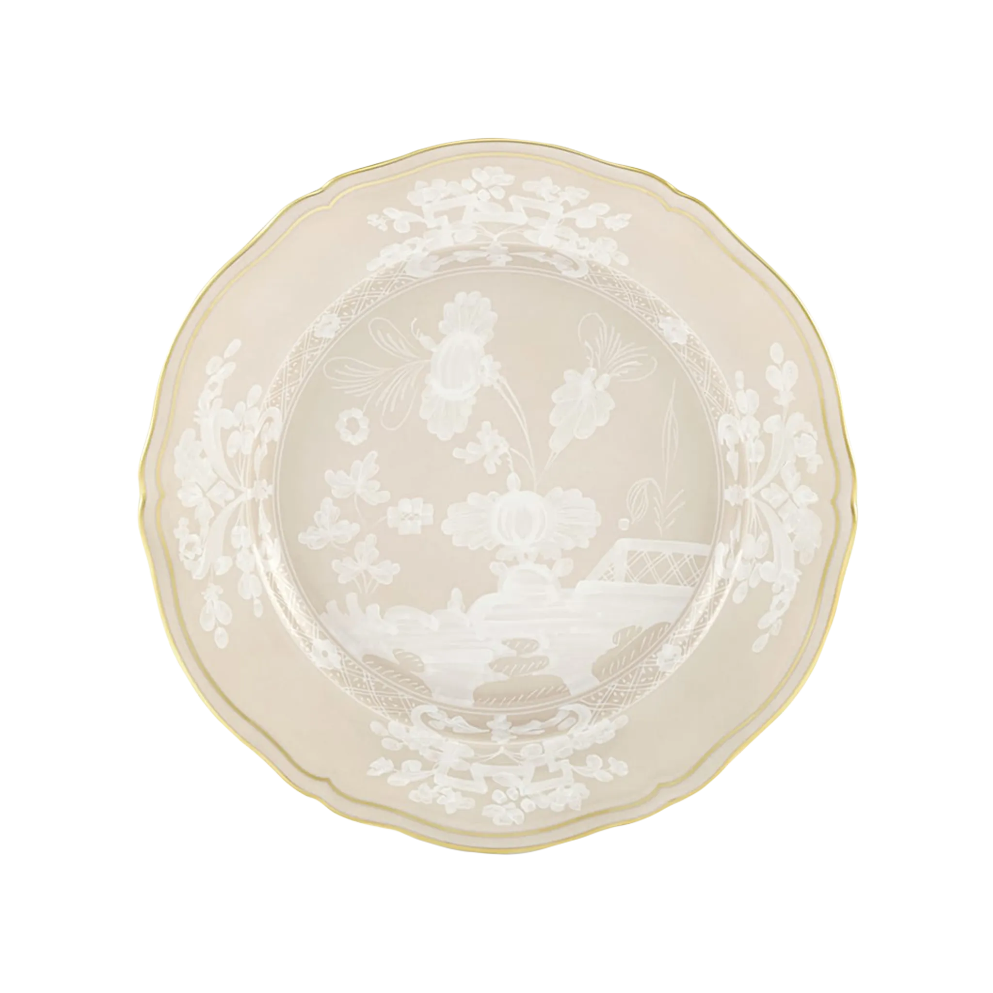 Vista frontal do Prato Sobremesa Oriente Italiano Meringa.