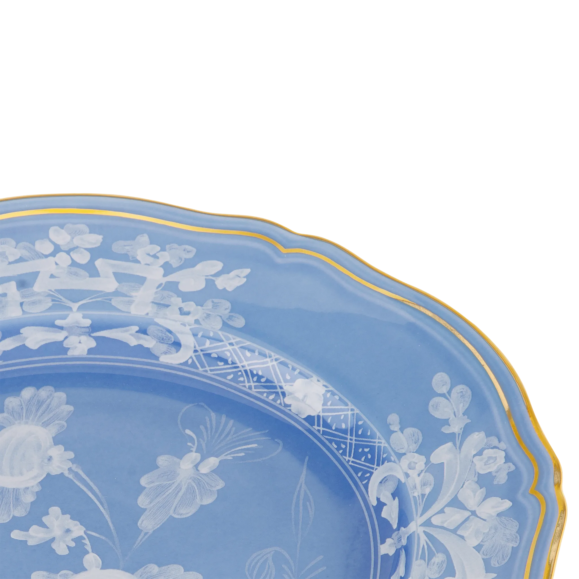 Detalhe do Prato Sobremesa Oriente Italiano Pervinca.