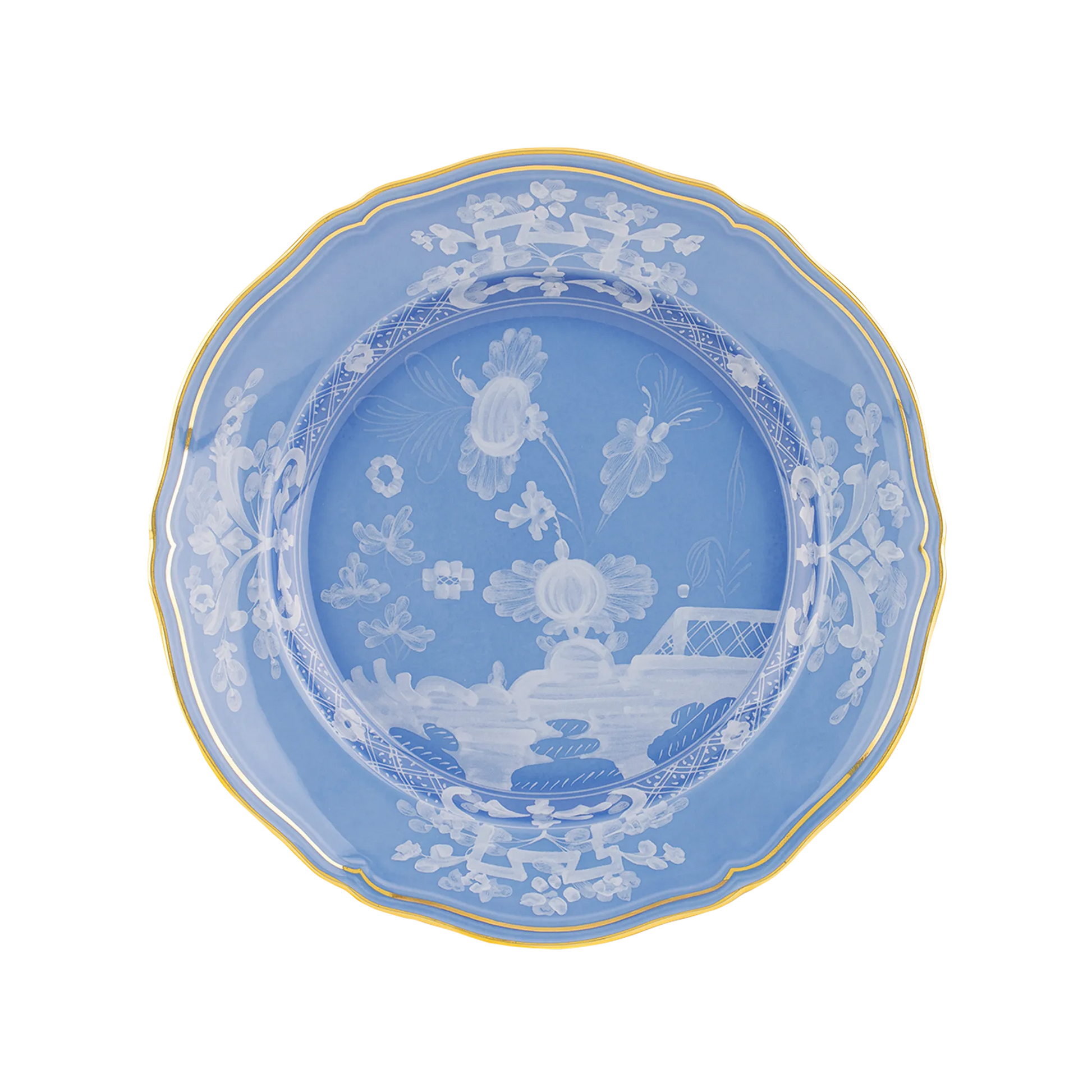 Vista frontal do Prato Sobremesa Oriente Italiano Pervinca.