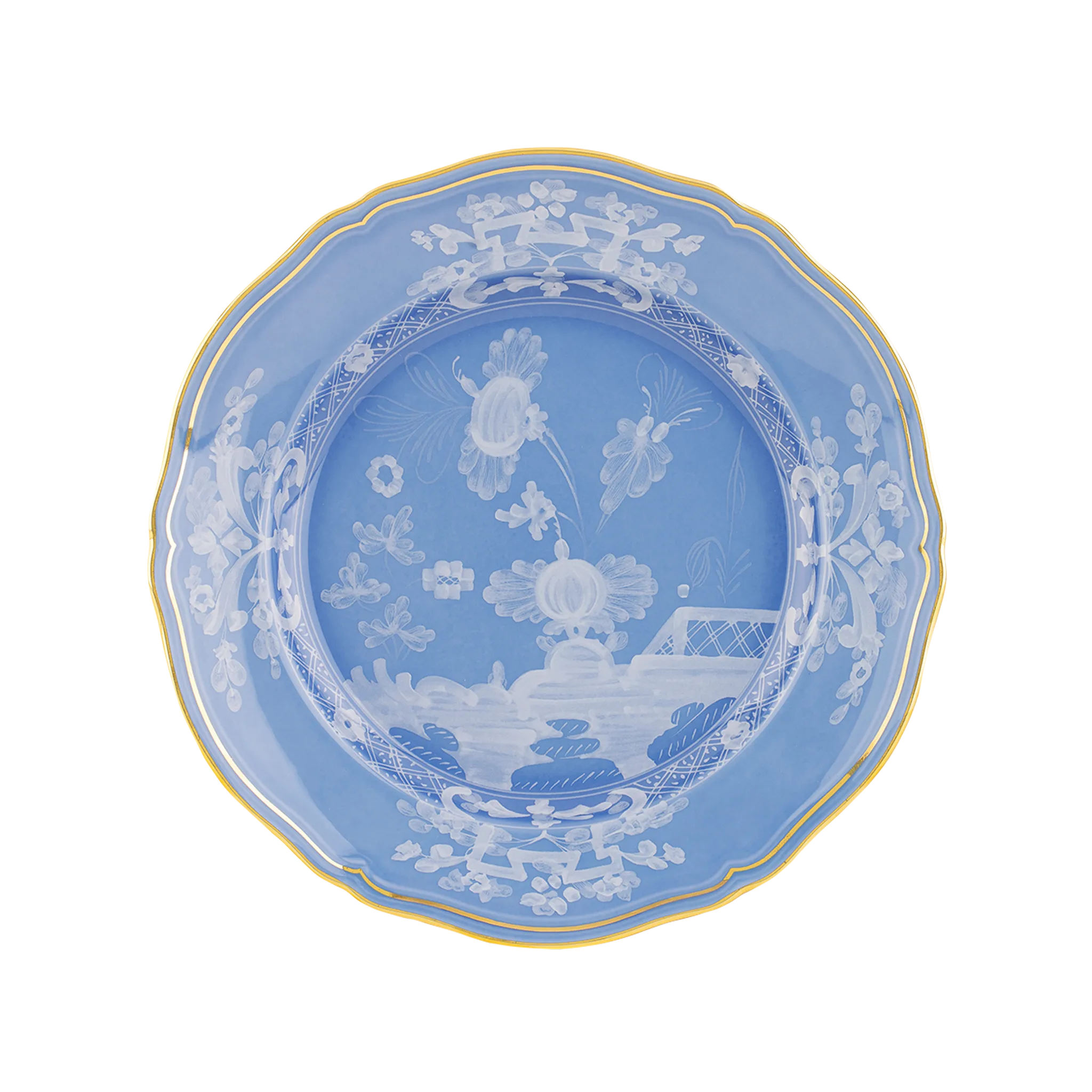 Vista frontal do Prato Sobremesa Oriente Italiano Pervinca.