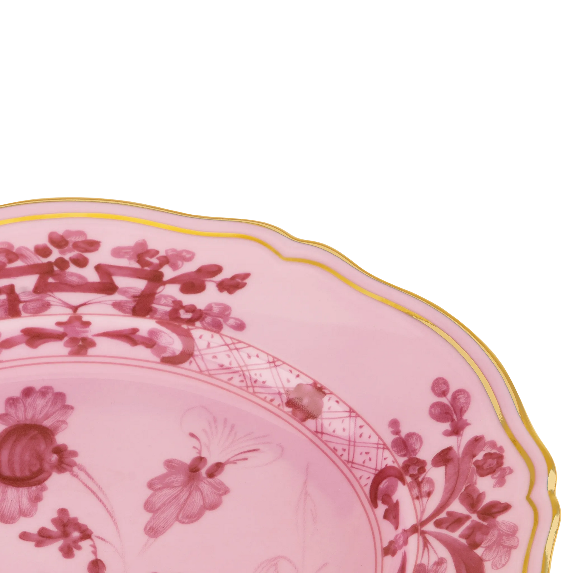 Detalhe do Prato Sobremesa Oriente Italiano Porpora.