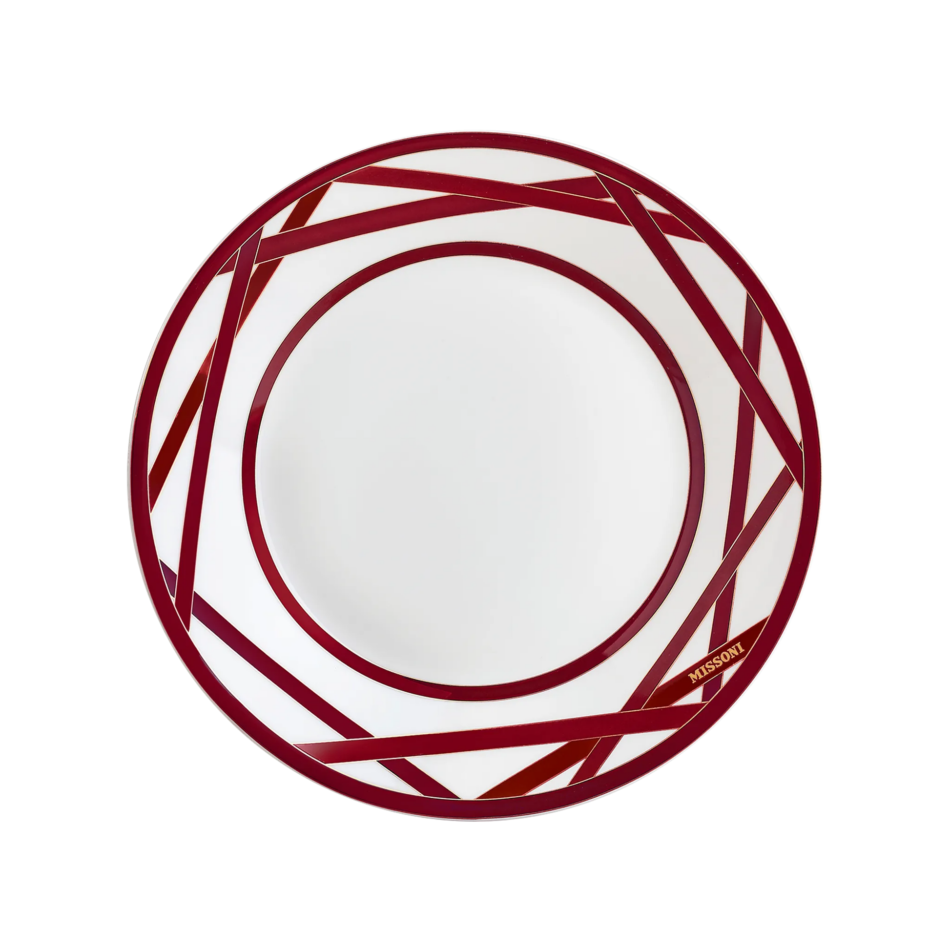 Set 2 Pratos Fundos Missoni Nastri Bordeaux.