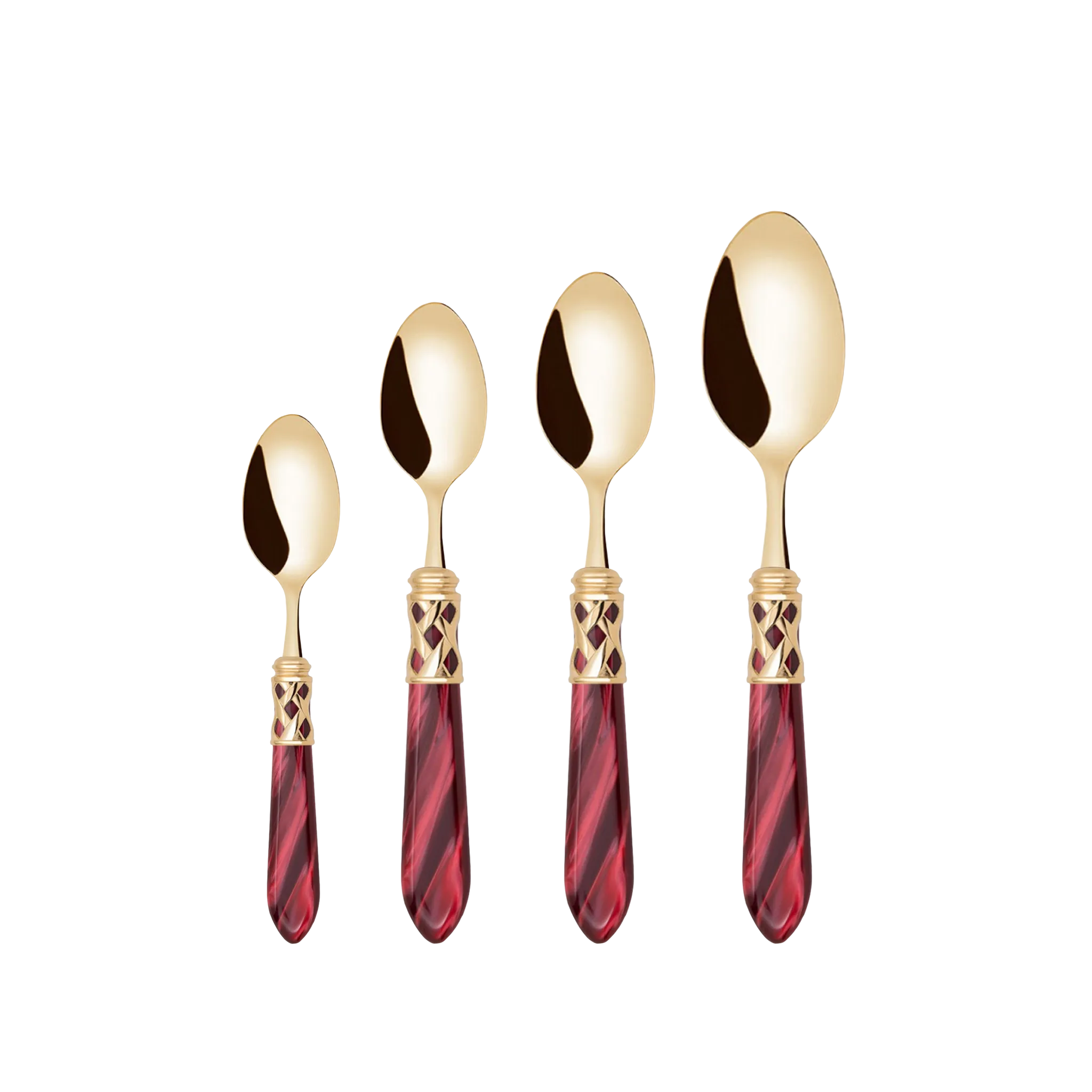 Colheres do Set Faqueiro Aladdin Bugatti Red Ouro.