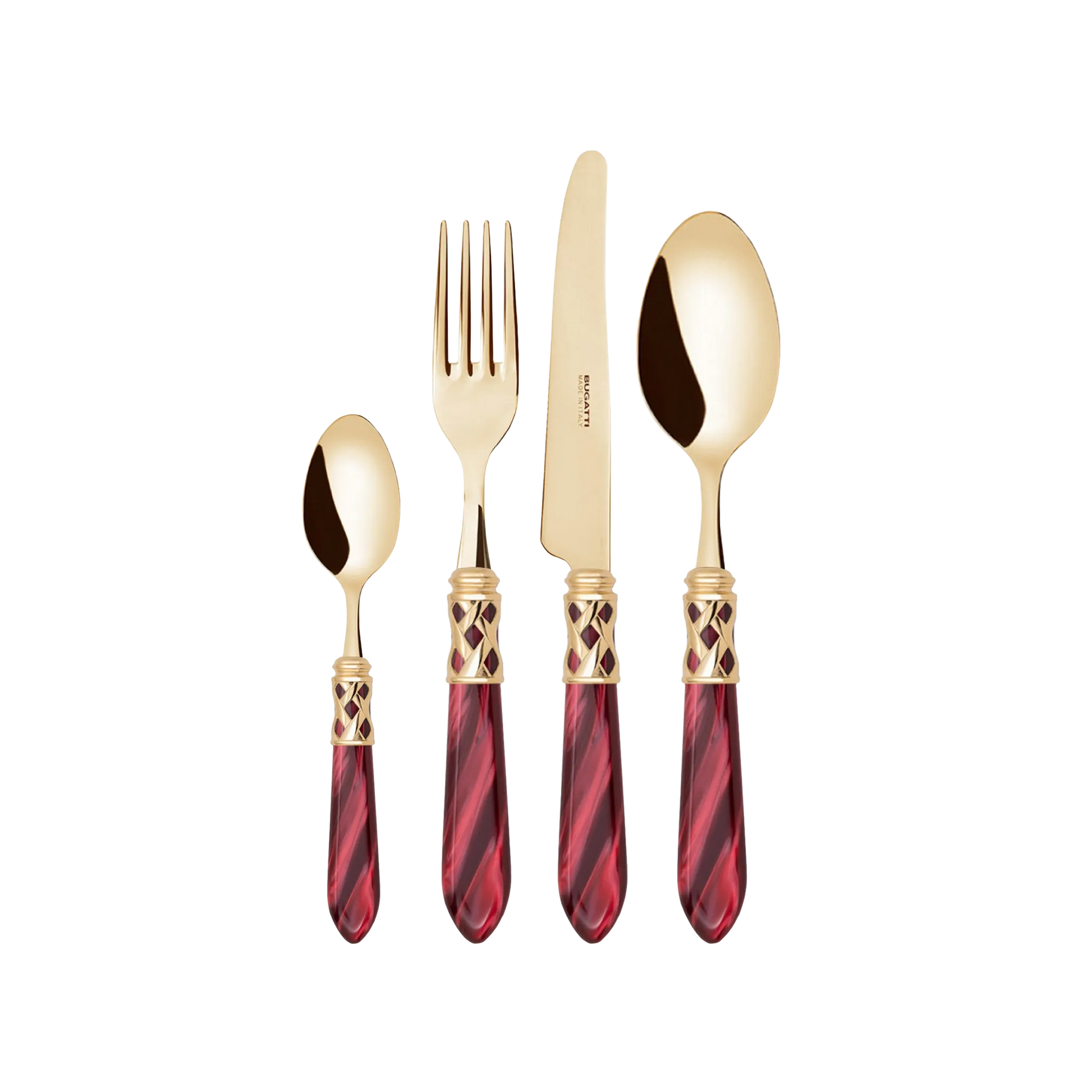 Set Faqueiro Aladdin Bugatti Red Ouro.