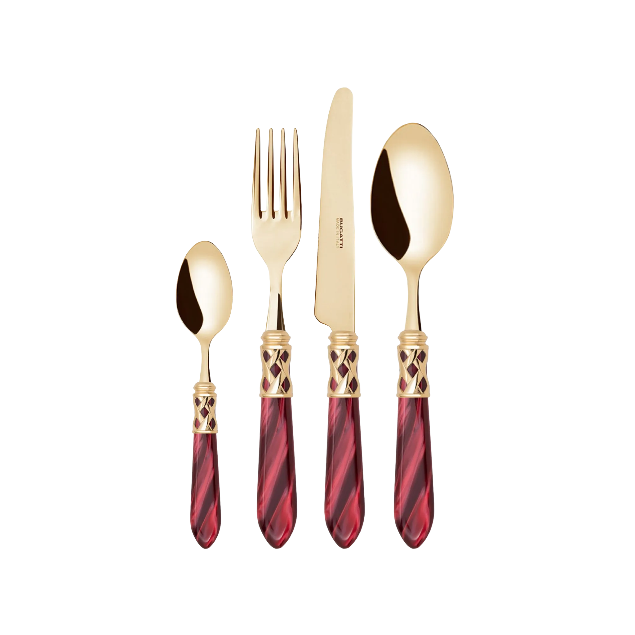 Set Faqueiro Aladdin Bugatti Red Ouro.