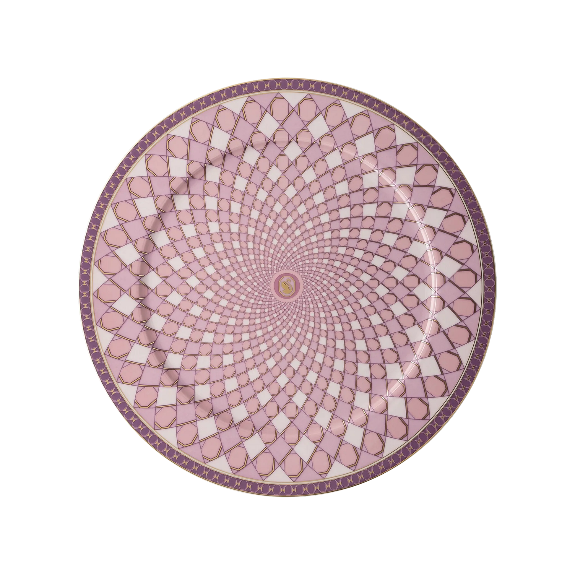 Sousplat Swarovski Rosa.