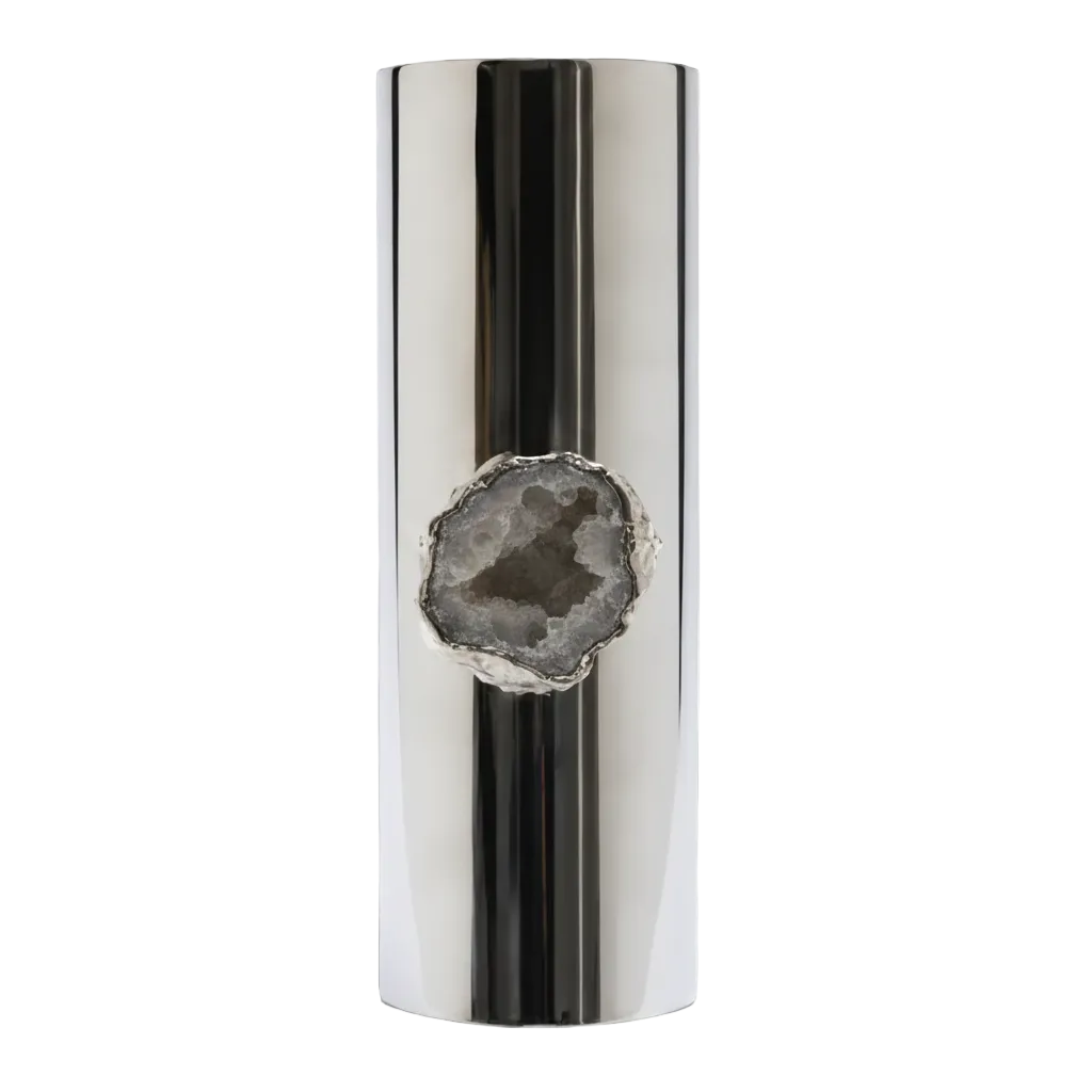 Vaso 360 Prata e Pedra G