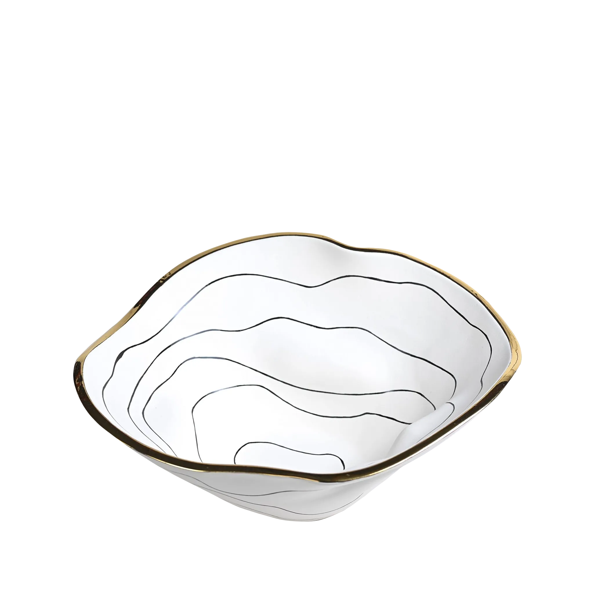 Vaso Irregular Ondas Branco.