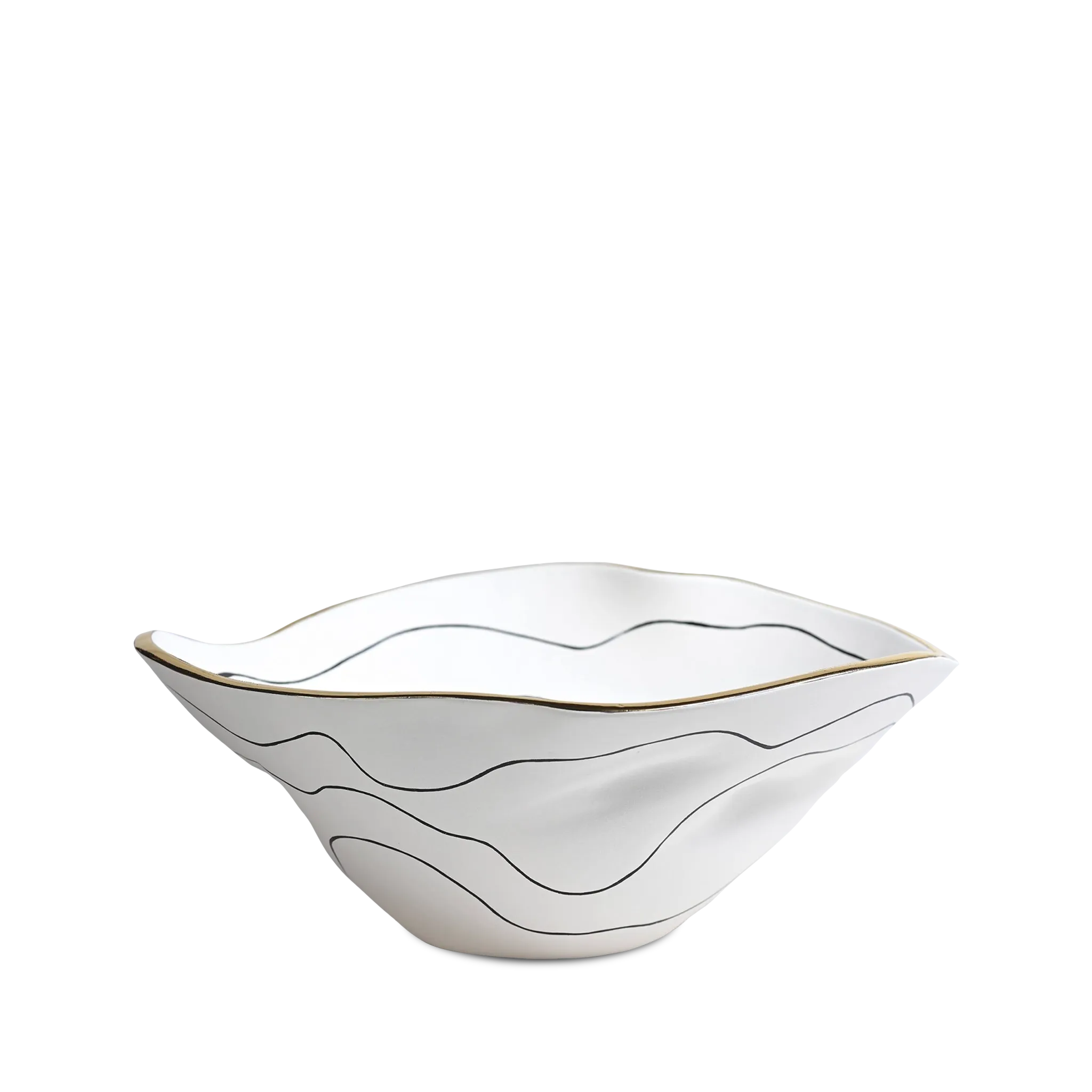 Vaso Irregular Ondas Branco.