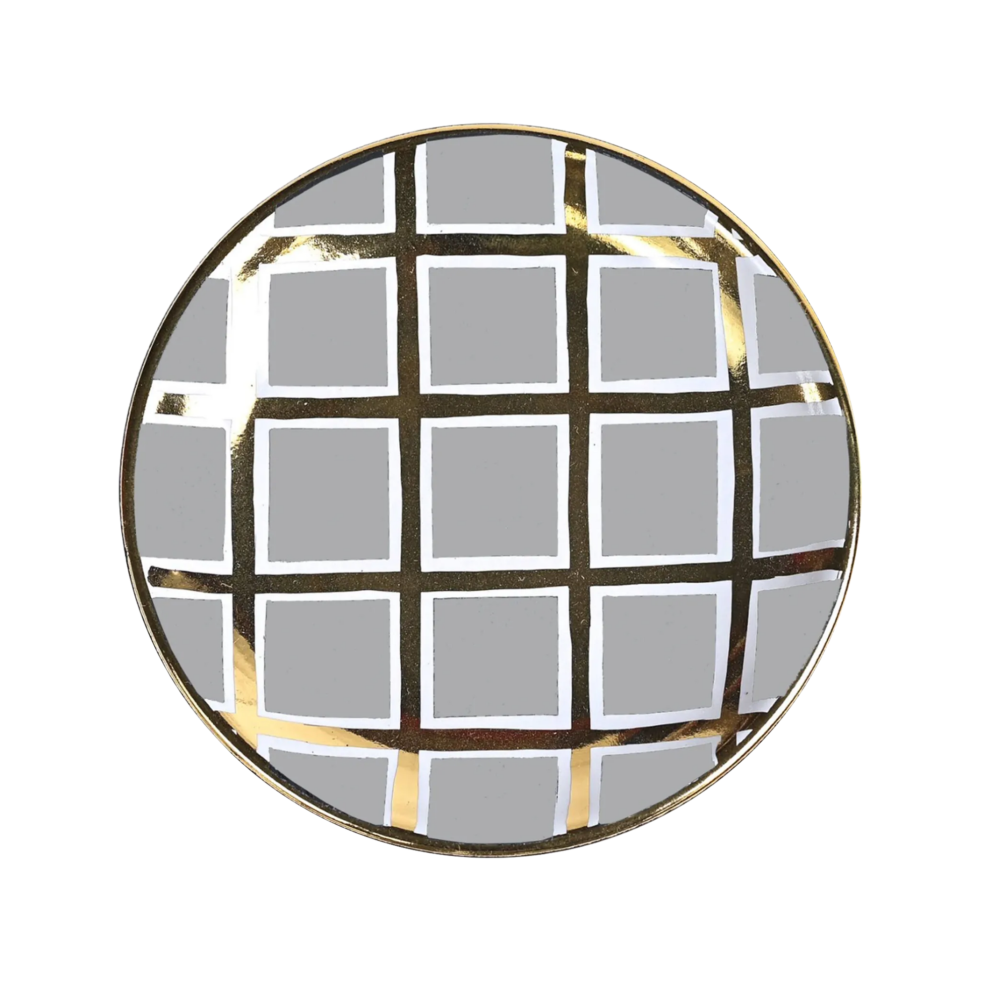 Vista frontal do Vide Poche Grid Cinza.