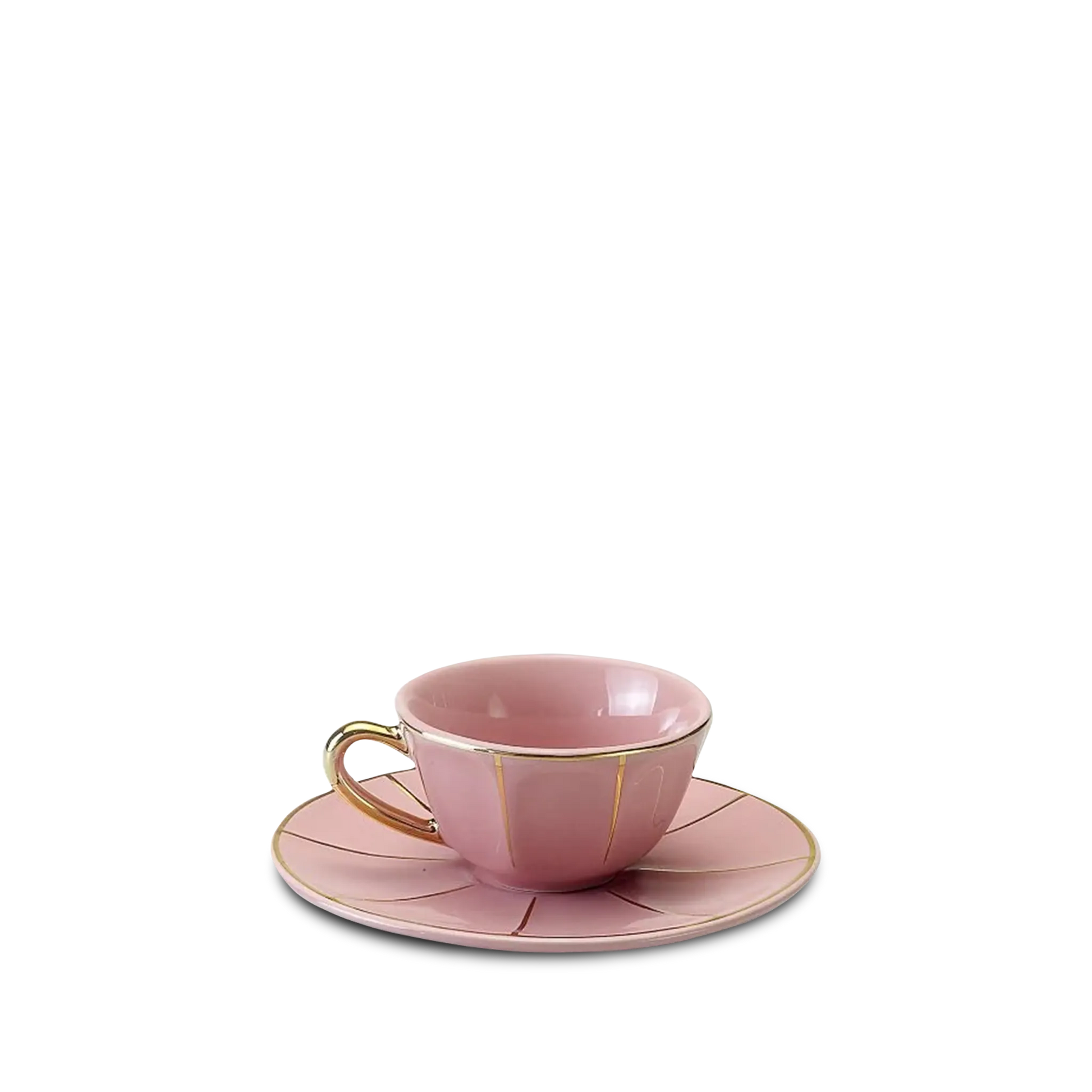 Xícara de Café Rosa Vintage.